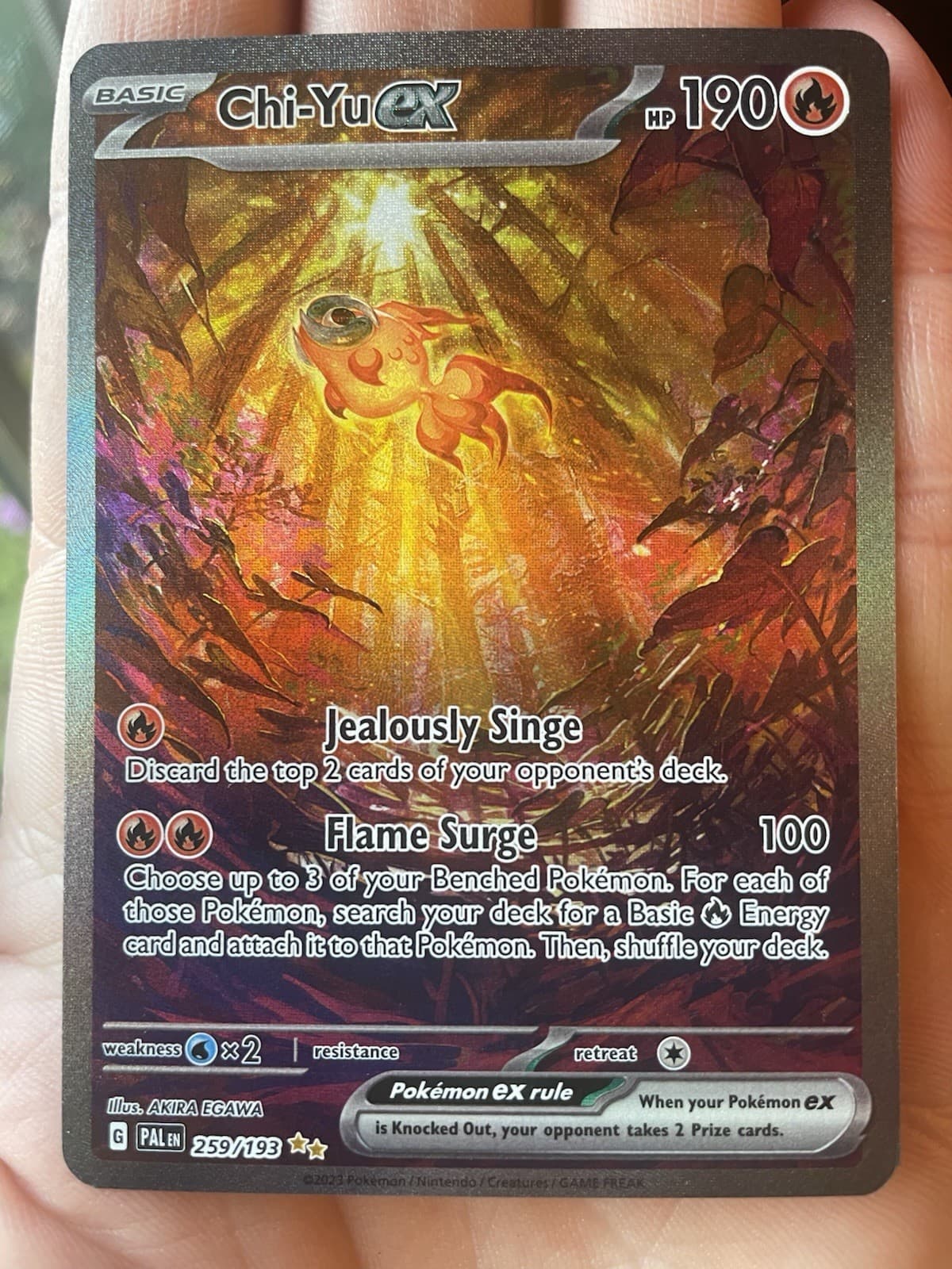 Chi-Yu ex 259/193 Sv02 Paldea Evolved Special Illustration Rare - Pack Fresh
