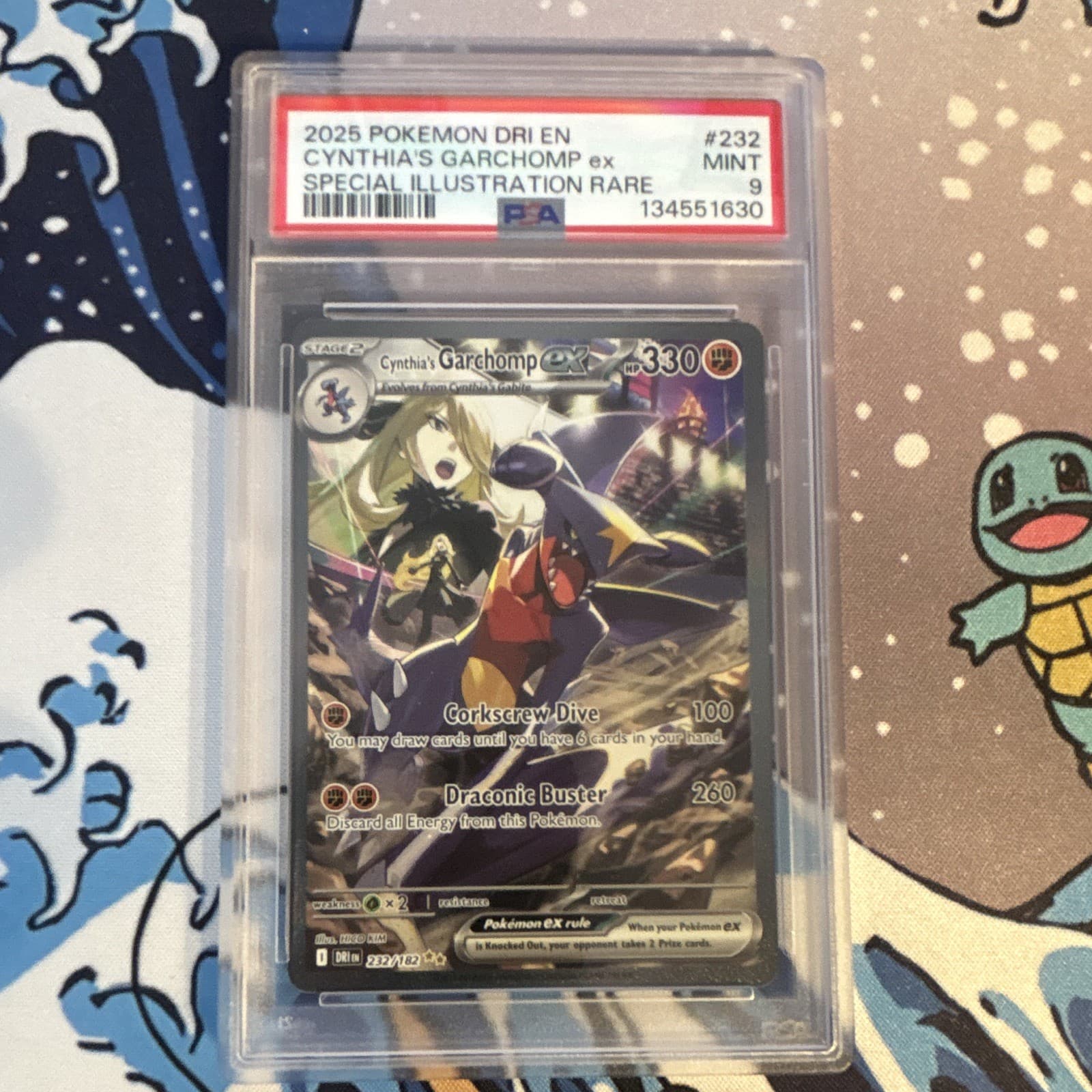 Cynthia's Garchomp ex 232/182 Sv10 Destined Rivals SIR Holo PSA 9 (2025) EN