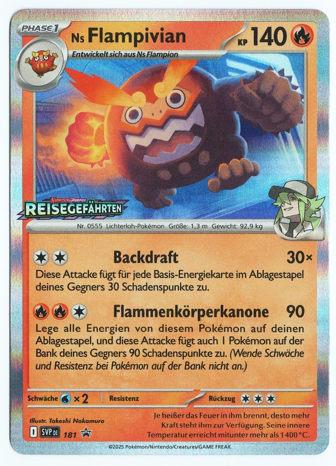 Pokemon Ns Flampivian / SVP 181 Promo Karte / DEUTSCH