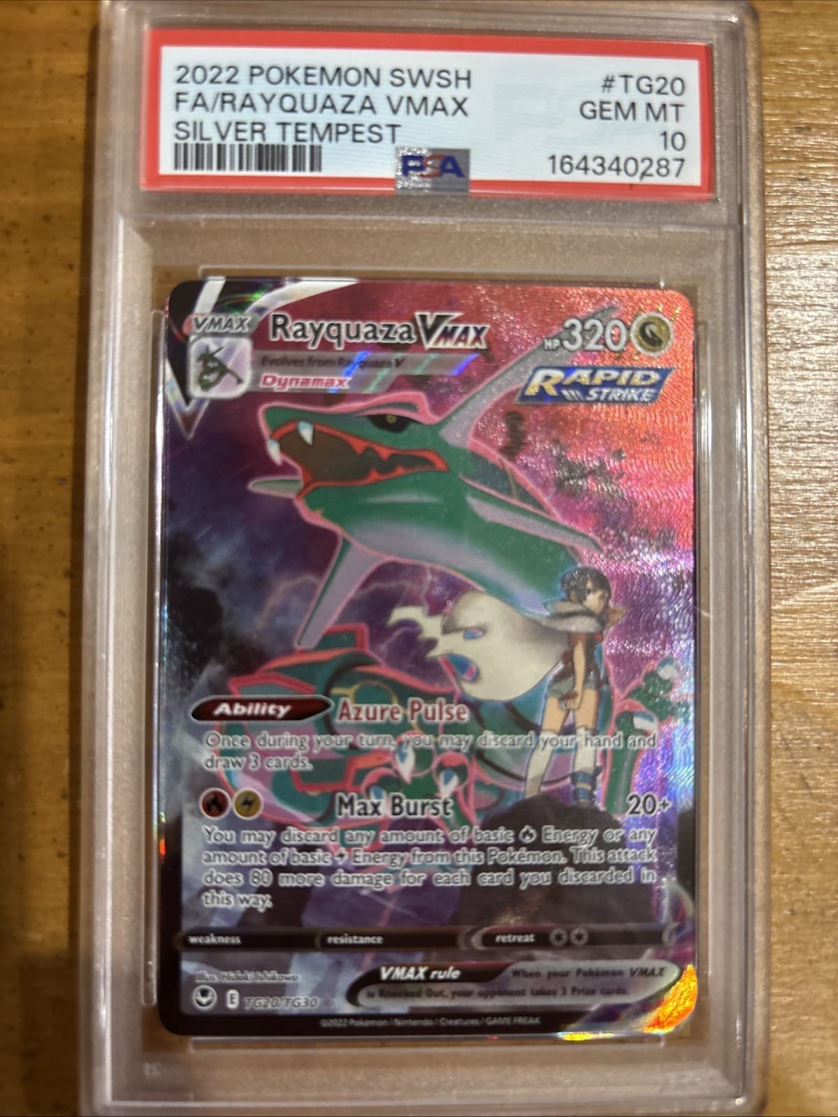 Rayquaza Vmax TG20/TG30 Pokemon Silver Tempest PSA 10