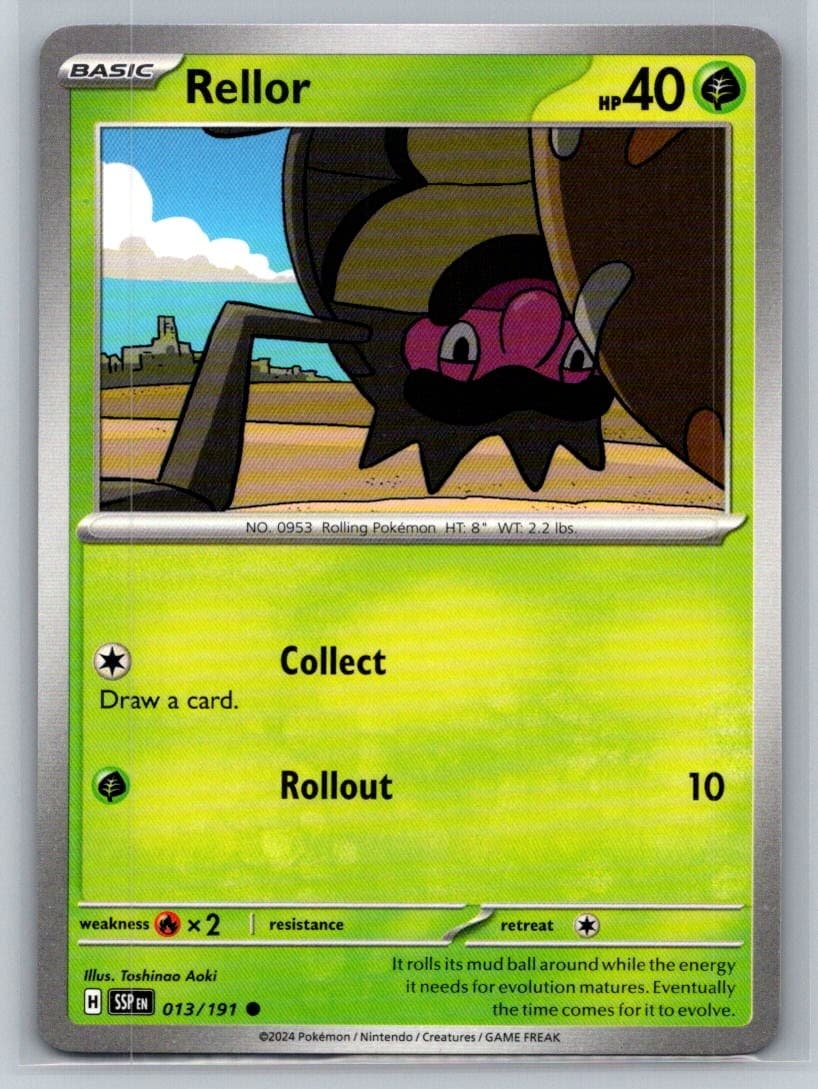 Rellor #013/191 SV08: Scarlet & Violet Surging Sparks Common - Pokemon Cards G13