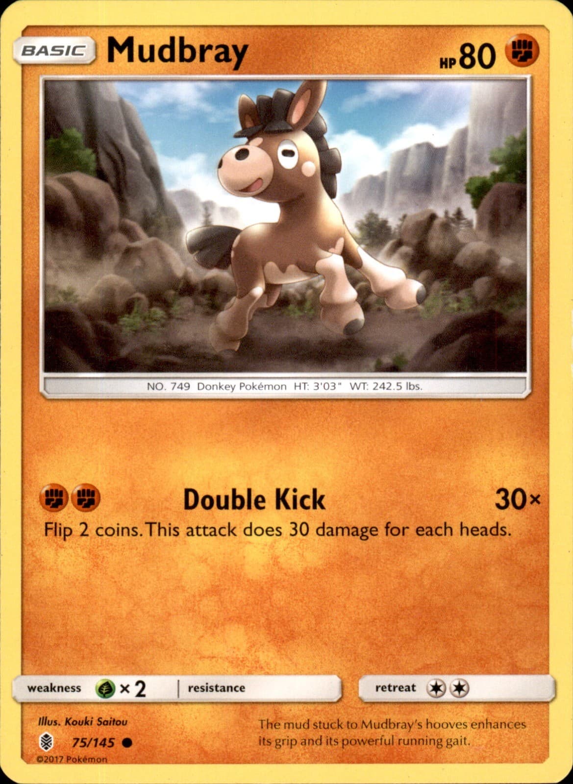 Mudbray 75/145 - Pokemon SM - Guardians Rising - LP