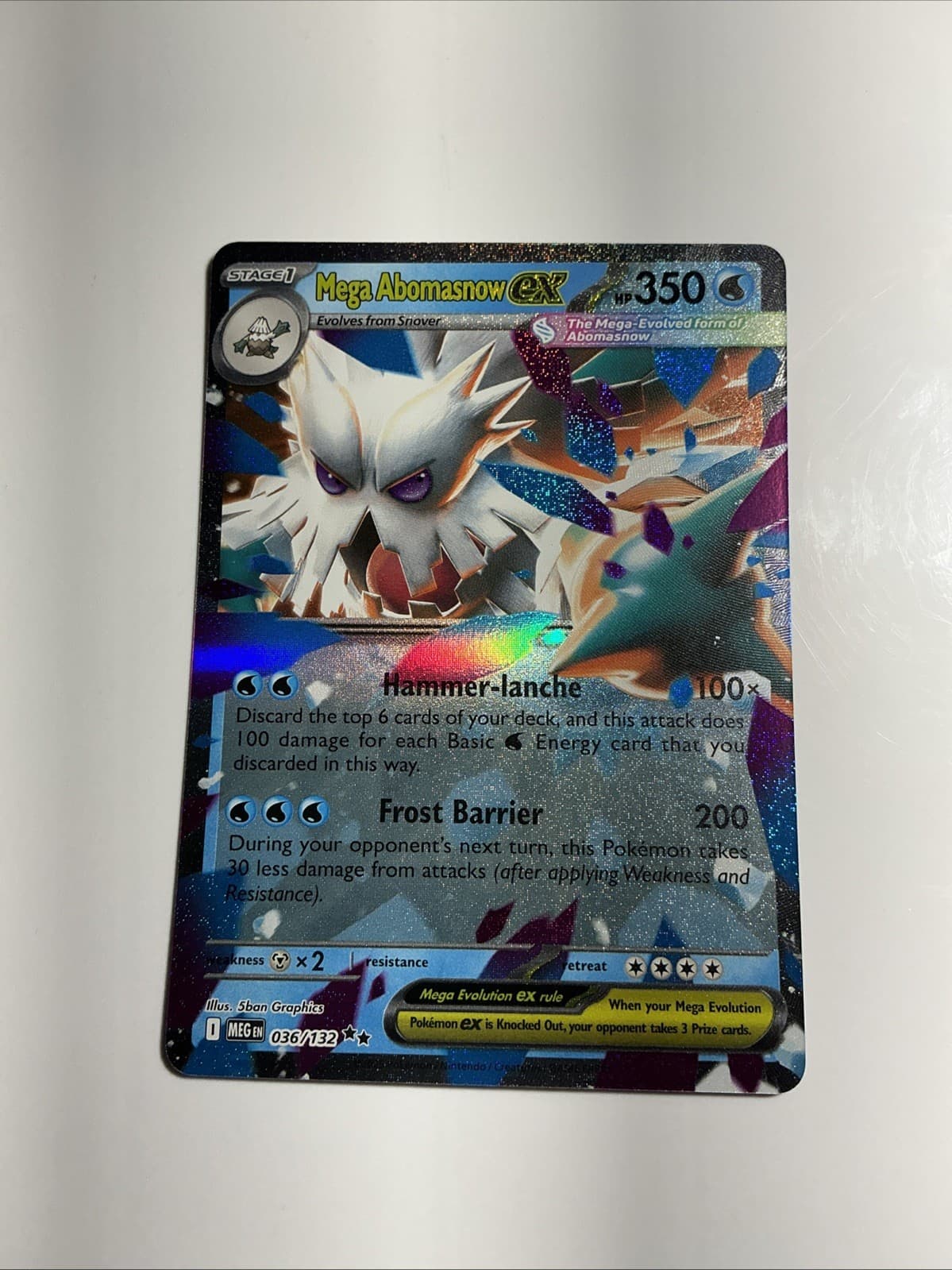 Mega Abomasnow Ex 36/132 Mega Evolution MEG -Near Mint- Pokemon TCG