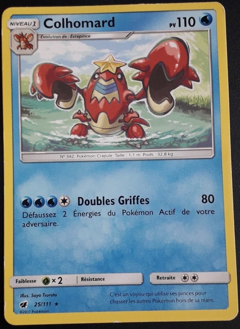 Carte Pokémon Colhomard 25/111 - Invasion Carmin Soleil et Lune (vf)