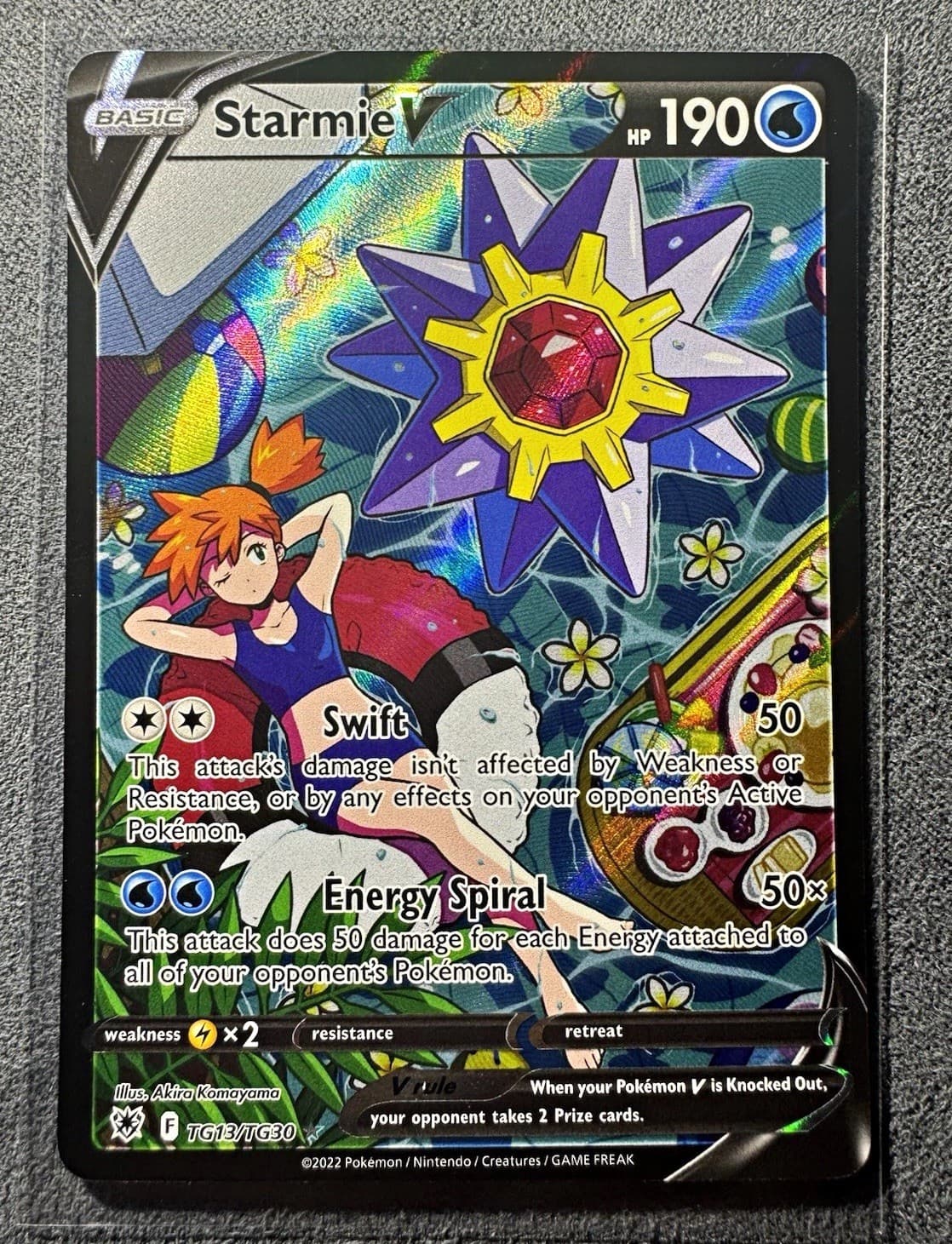 Pokemon Starmie V TG13/TG30 Astral Radiance Trainer Gallery Misty Full Art