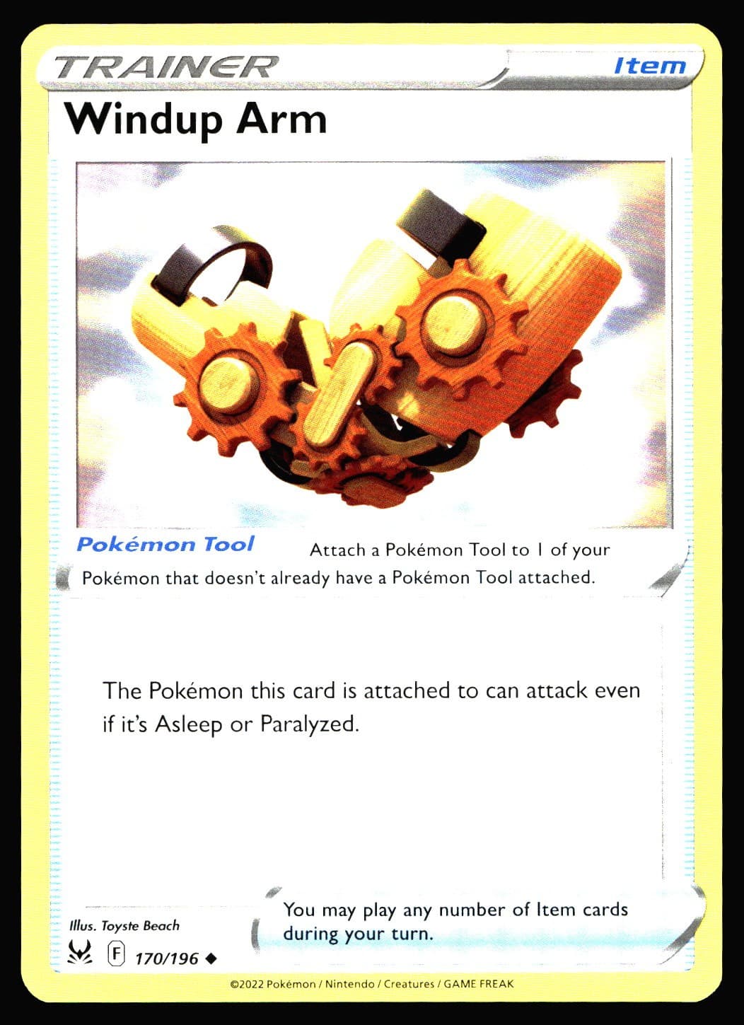 Pokemon Windup Arm #170/196 SWSH11: Lost Origin Uncommon