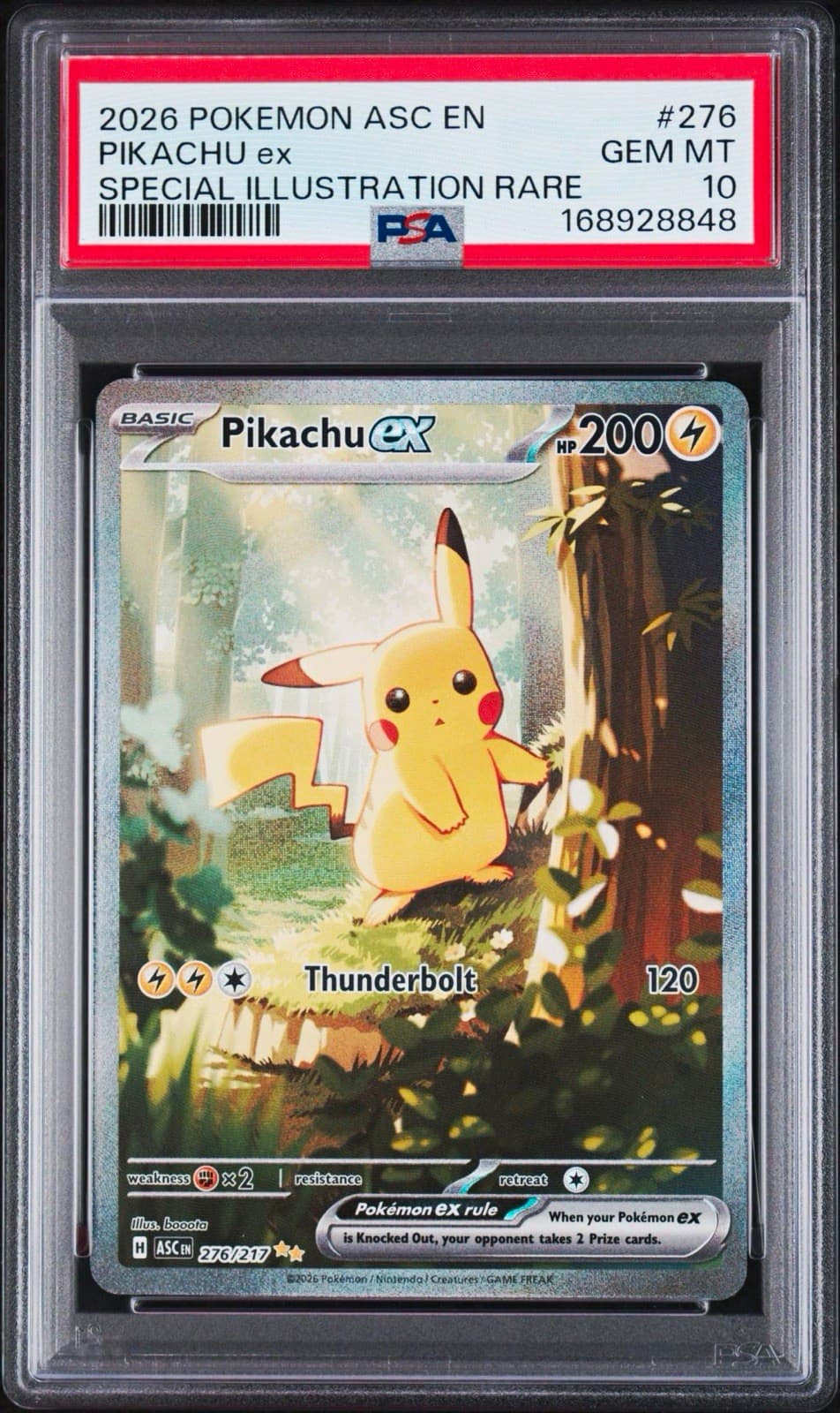 PSA 10 2026 Pokemon TCG EN Pikachu ex 276/217 Me: Ascended Heroes SIR PSA 10