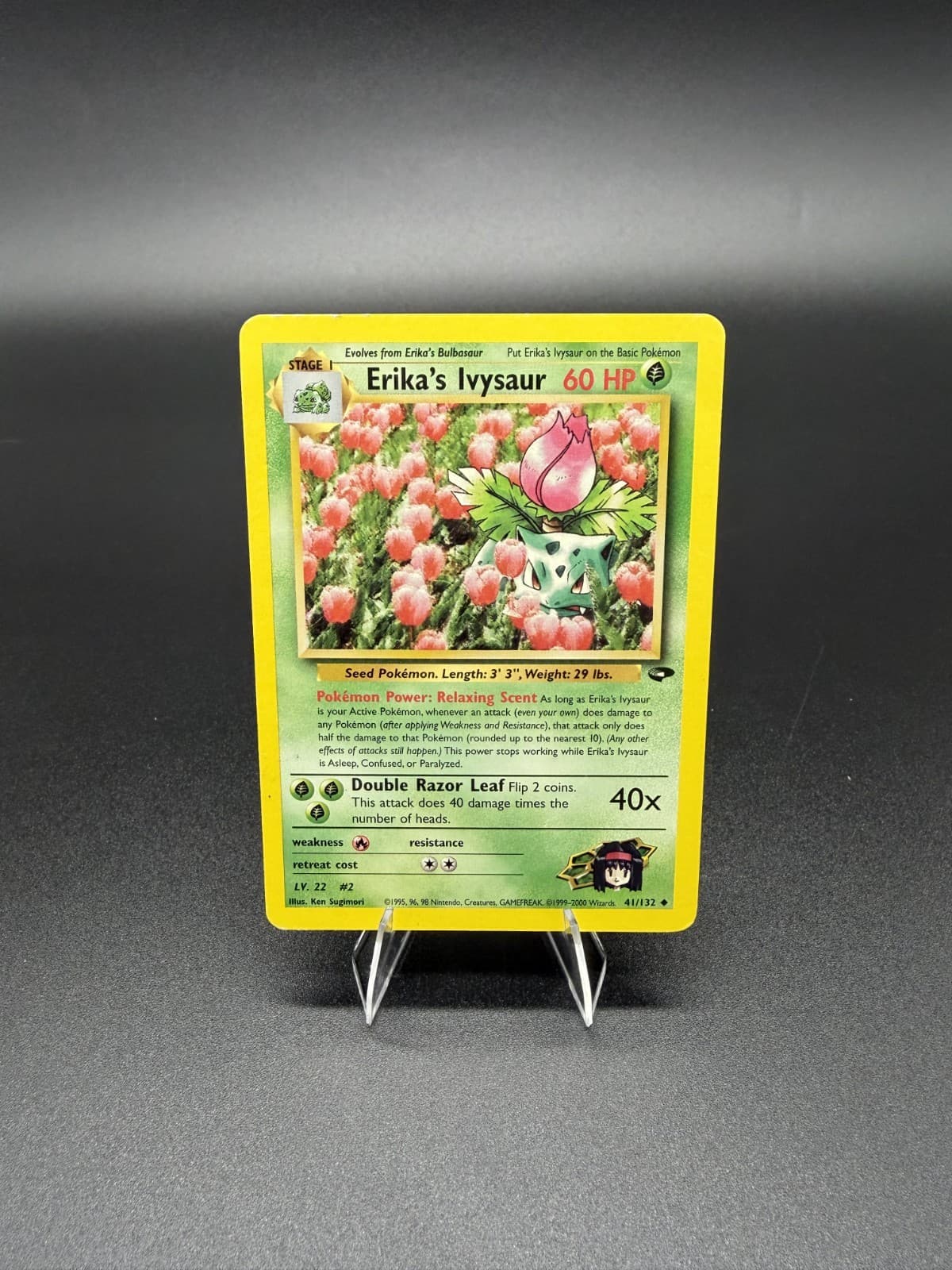 2000 Pokemon Gym Challenge Erika's Ivysaur 41/132 Unlimited WOTC LP Non-Holo