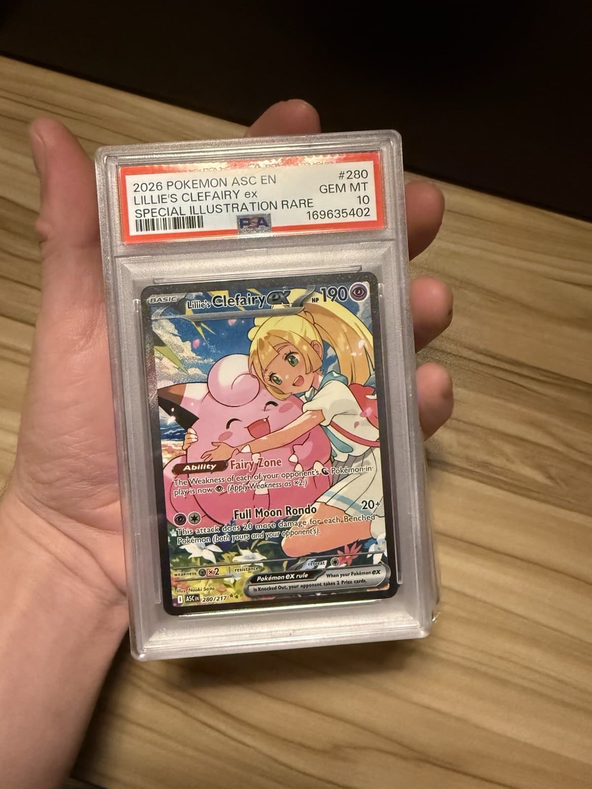 2026 Pokemon TCG Lillie's Clefairy ex 280/217 Me: Ascended Heroes PSA 10 SIR