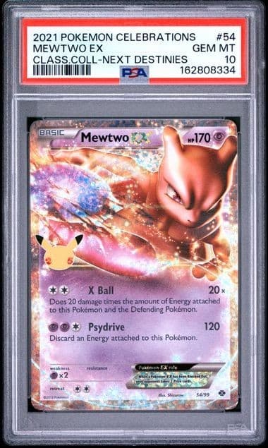 2021 POKEMON CELEBRATIONS CLASSIC COLLECTION #54 MEWTWO EX PSA 10