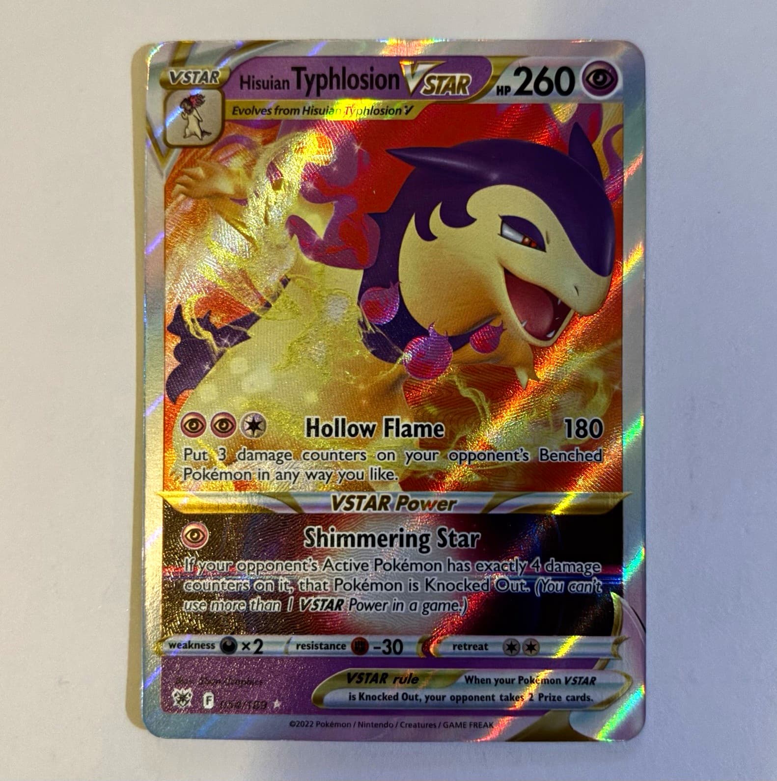 Pokémon TCG Simisear VSTAR 023/159 Crown Zenith Ultra Rare Holo EN 260HP