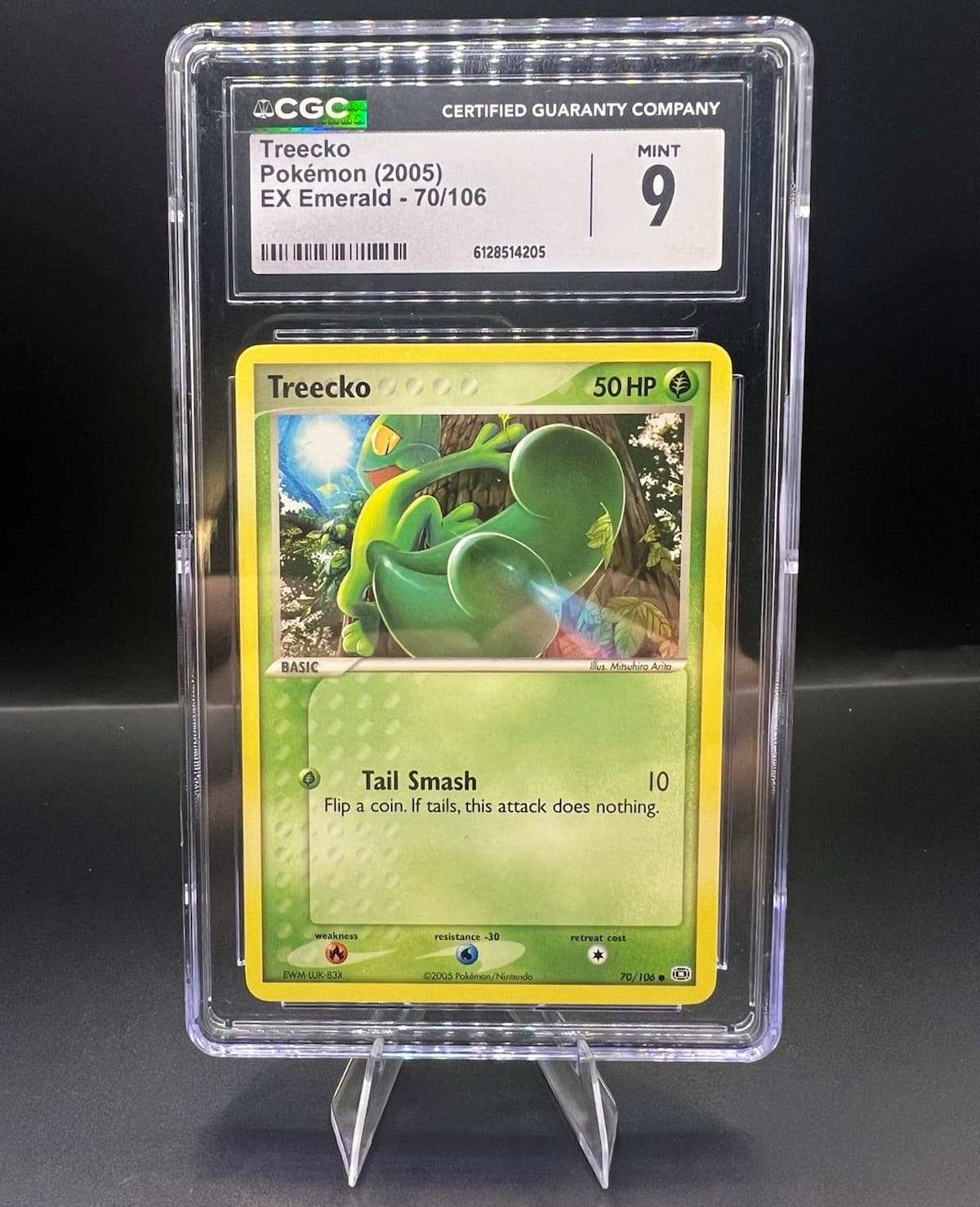 Pokemon TCG Treecko 70/106 EX Emerald 2005 Regular EN CGC 9 Graded