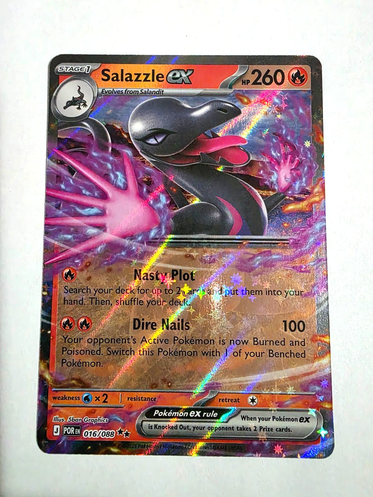 Pokemon Perfect Order Salazzle EX 16/88 Double Rare NM