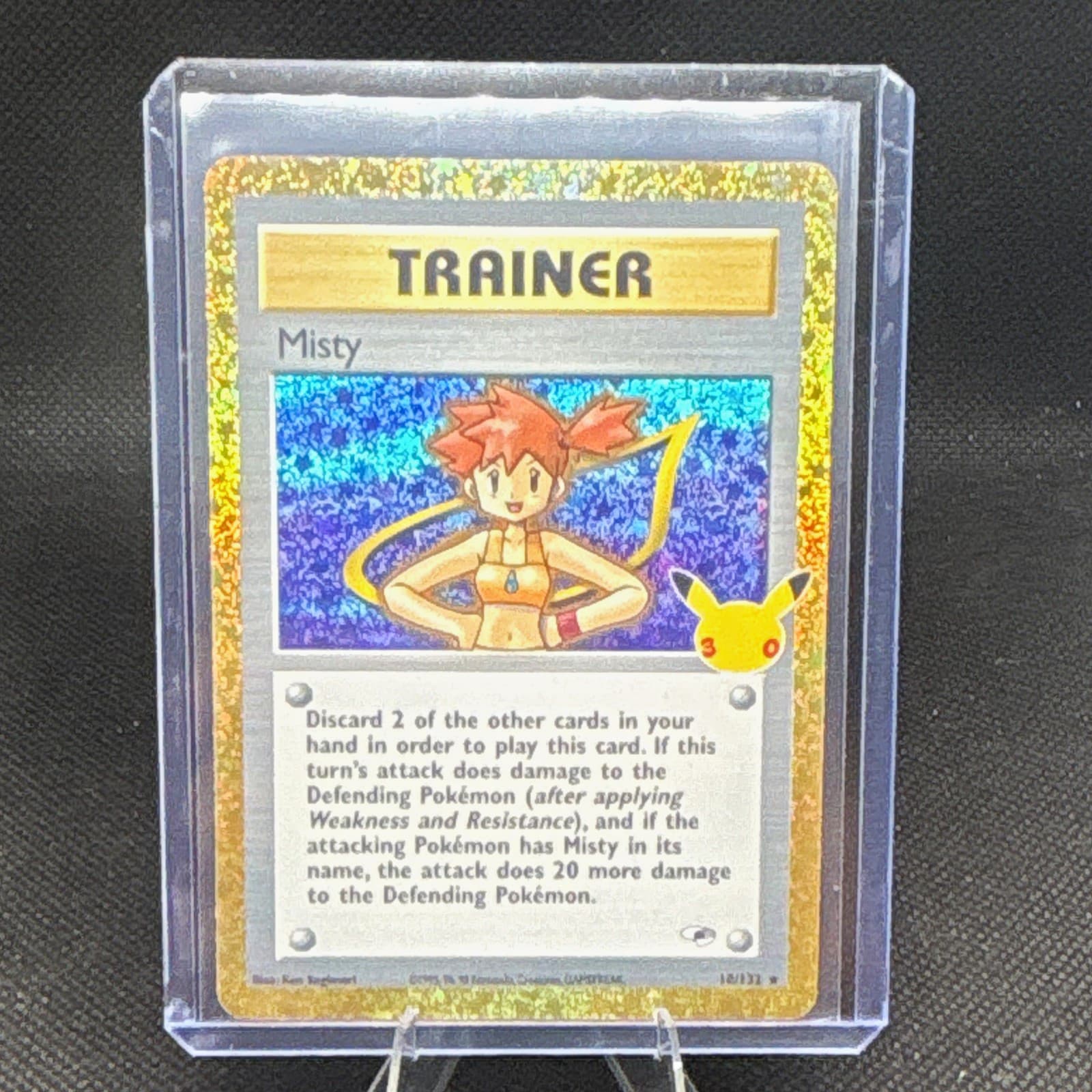 Misty 18/132 Gym Heroes Unlimited Holo Rare Trainer Pokemon TCG Card (2000)