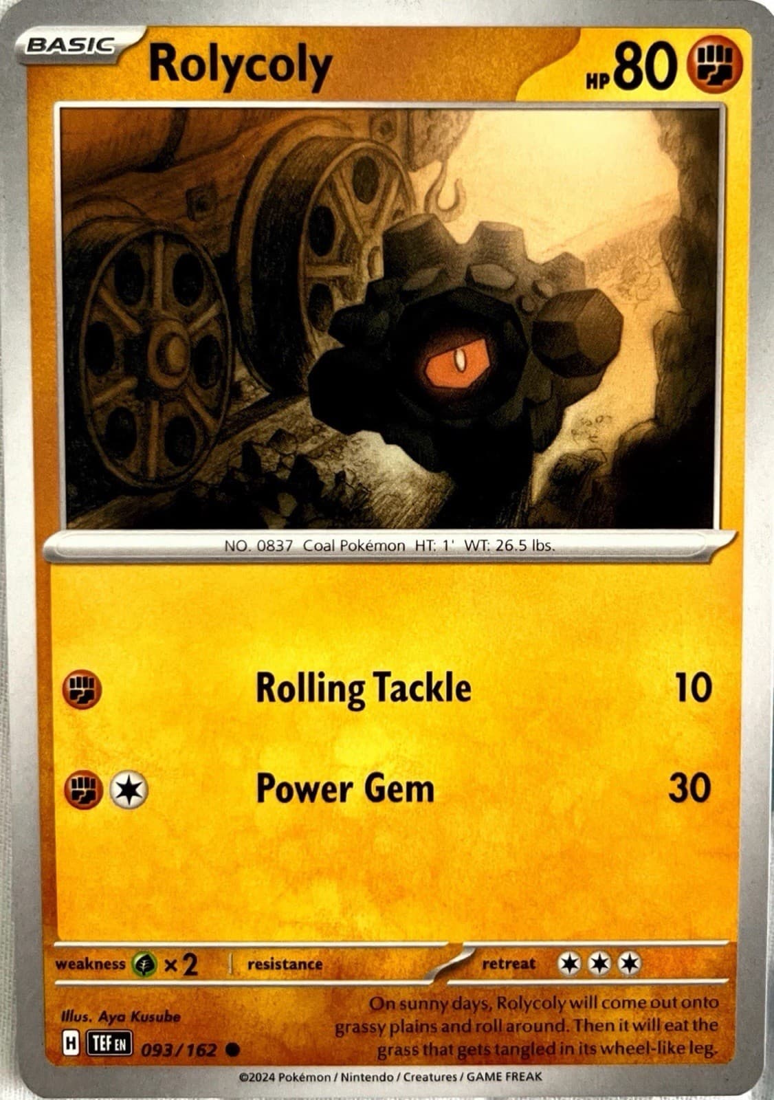 Rolycoly | 93/162 | SV05: Temporal Forces | Common Regular | NM/M | Pokémon 2024