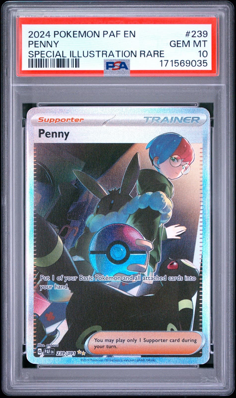 Penny 239/091 Special Illustration Rare | | Pokemon TCG - 2024 | PSA 10