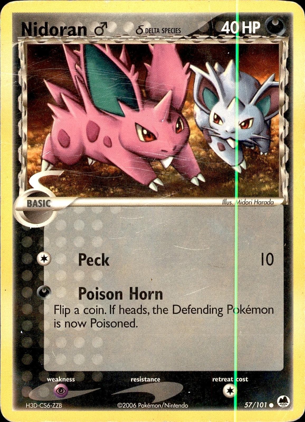 POKEMON NIDORAN M Δ 57/101 DRAGON FRONTIERS COMMON HP
