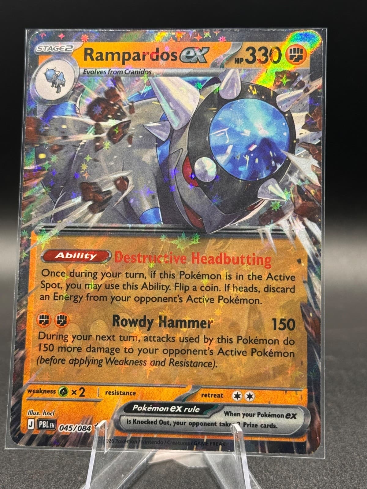 Rampardos ex Pitch Black #45 Holo Pokemon TCG Pokemon TCG