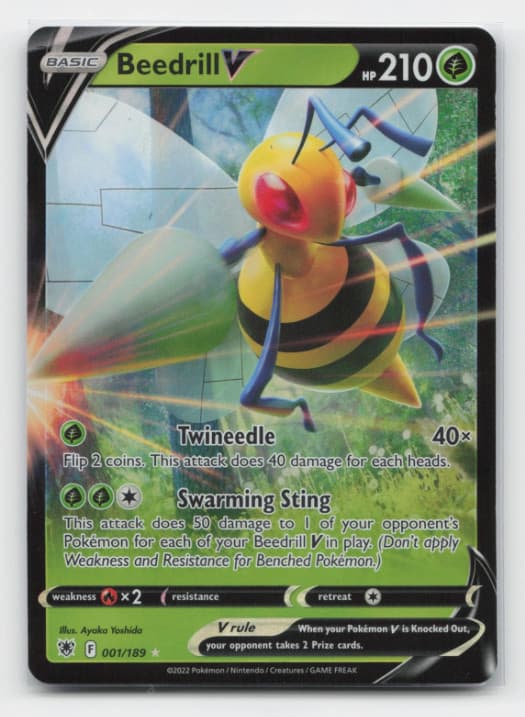 Beedrill V - 001/189 - Astral Radiance Ultra Rare Pokemon - NM/M
