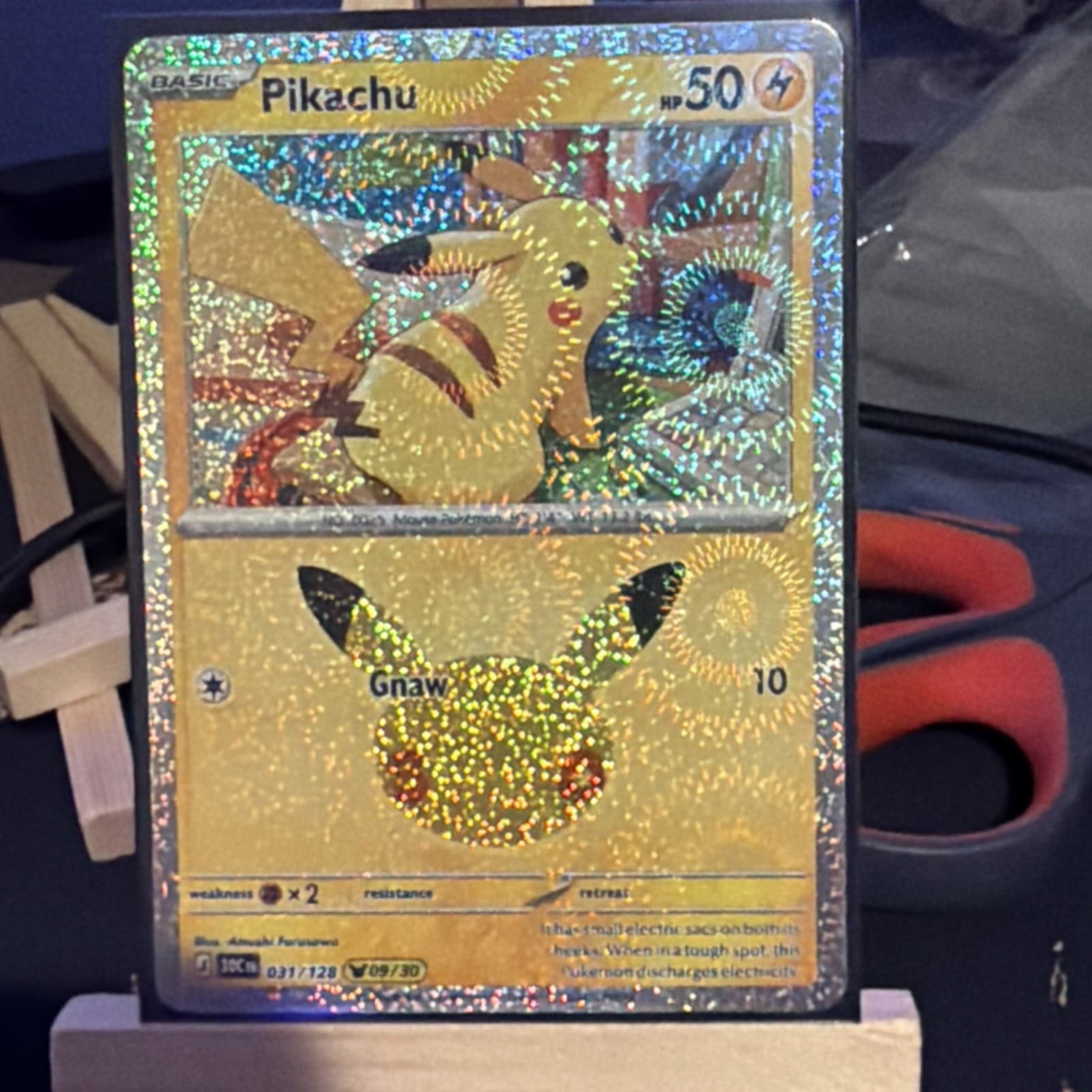 Pokemon Pikachu 31/128 Me: 30th Celebration Holo TCG Card 09-30