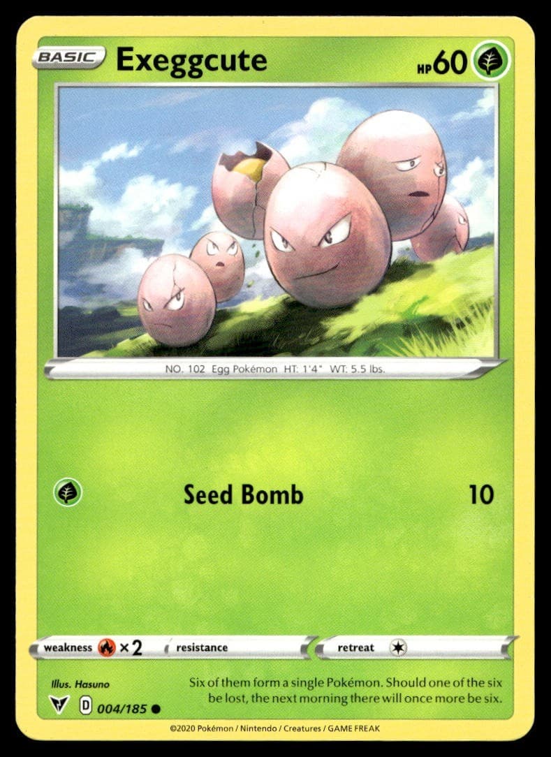 Exeggcute 4/185 Pokemon Card Vivid Voltage Common 60 HP Near Mint I26