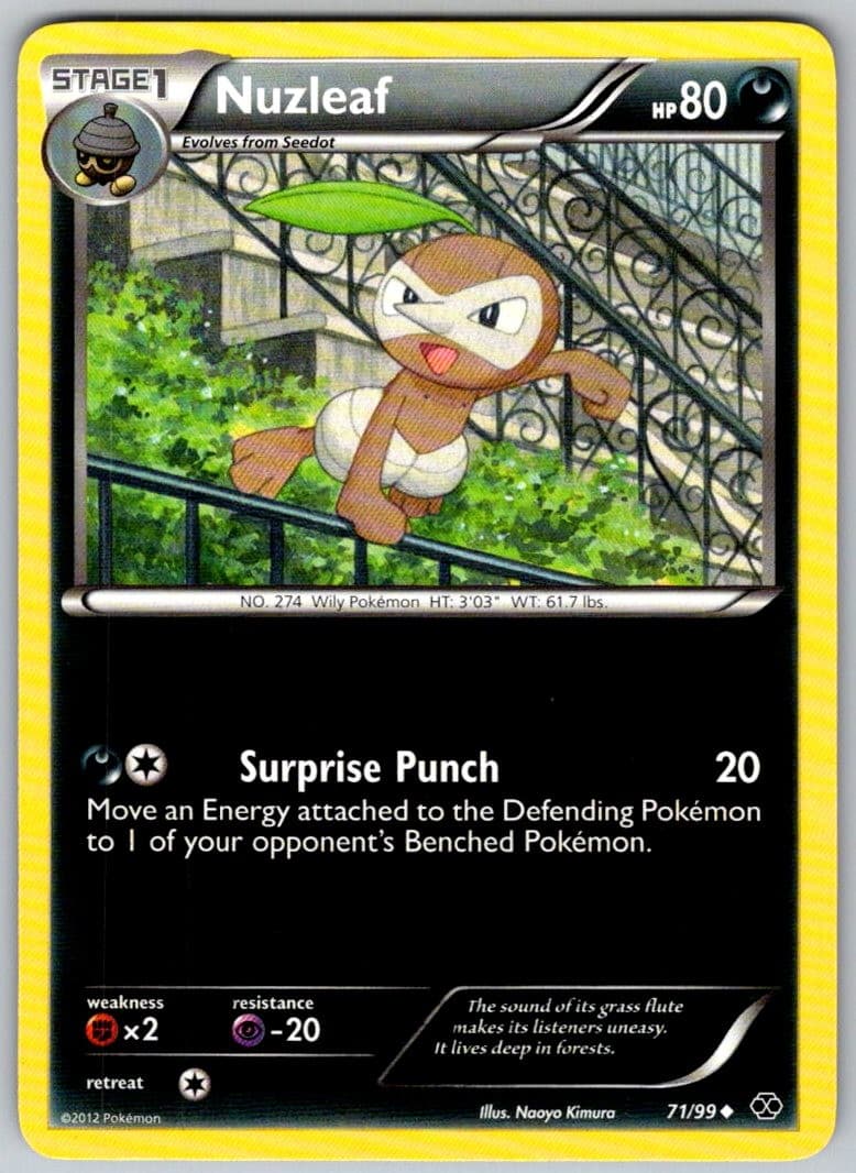 Nuzleaf 71/99 Uncommon Next Destinies Pokemon Lightly Played