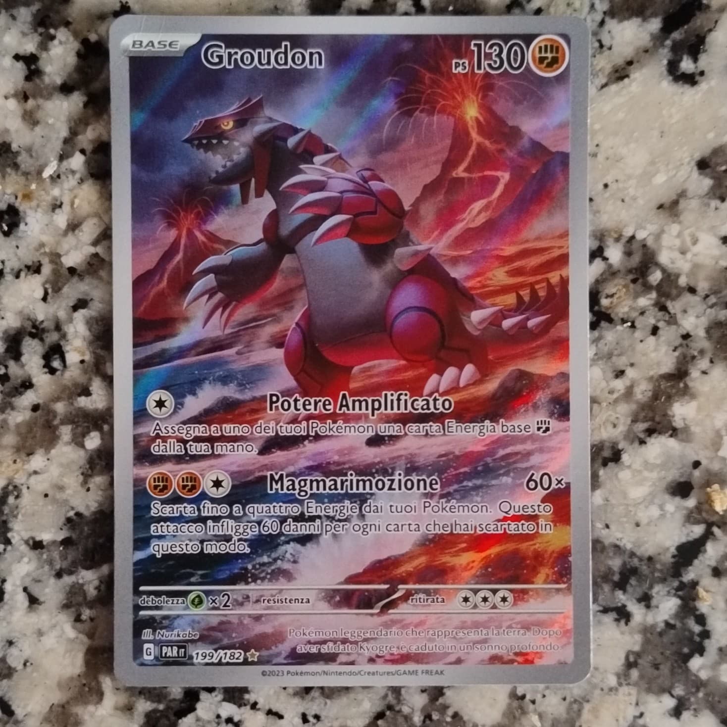 The Pokémon Company Groudon 199/182 Paradosso Temporale Full Art Olografico ITA