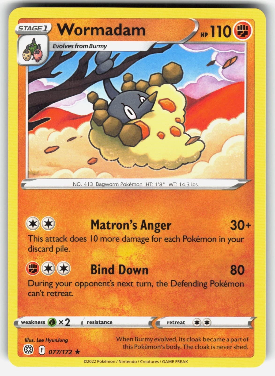 Wormadam (77) 077/172 SWSH09: Brilliant Stars Pokemon Rare EN Near Mint