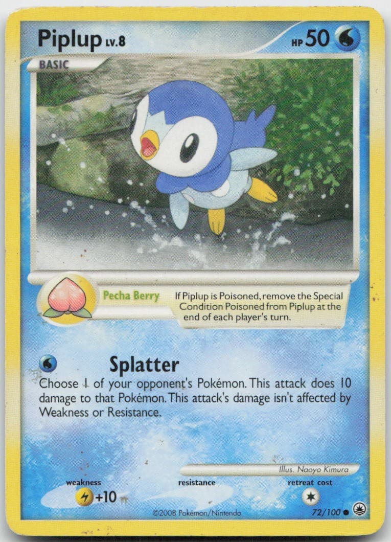 Piplup 72/100 Common Majestic Dawn Pokemon LP