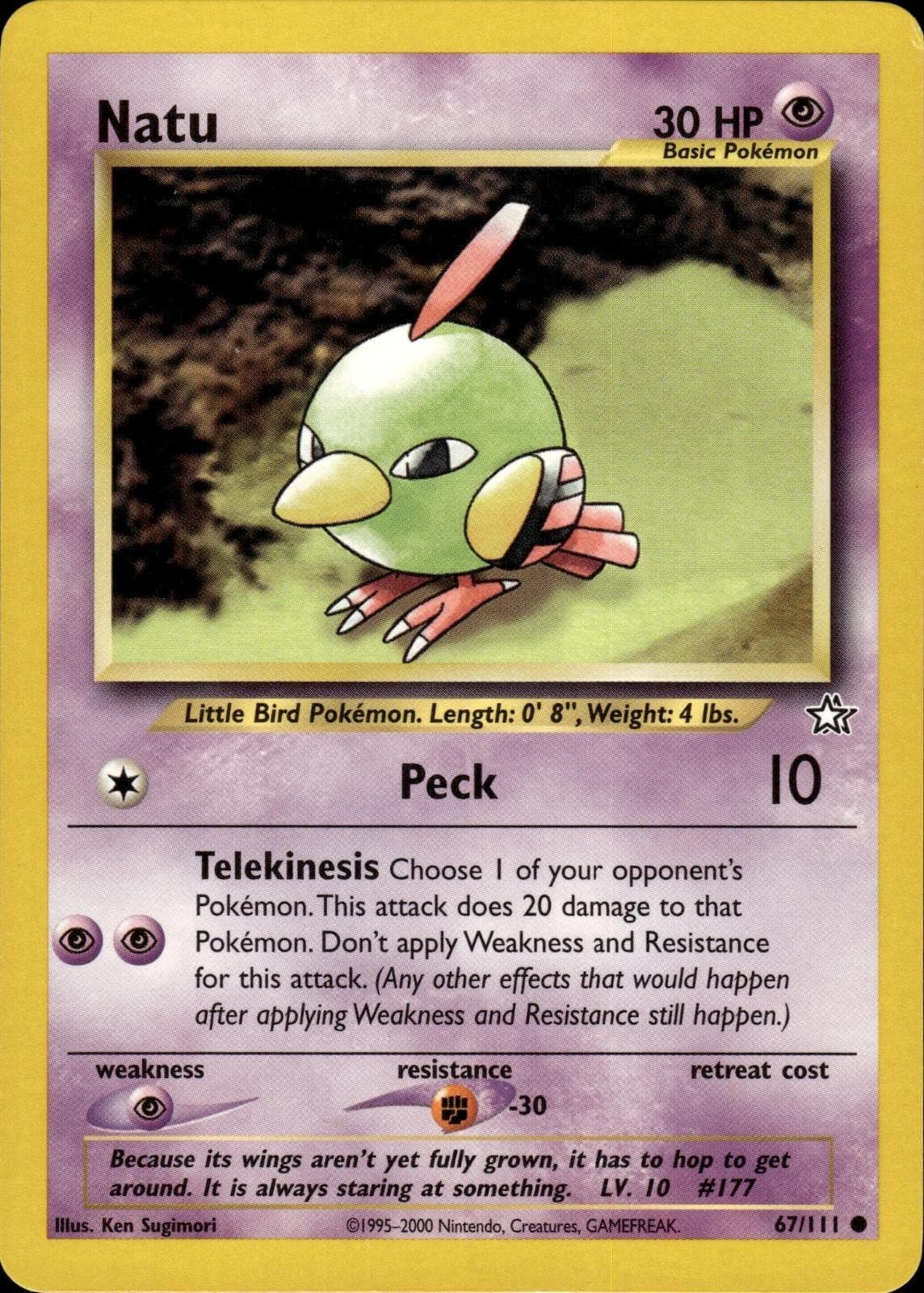 Pokemon Neo Genesis Common Natu 67/111 - Near Mint (NM)