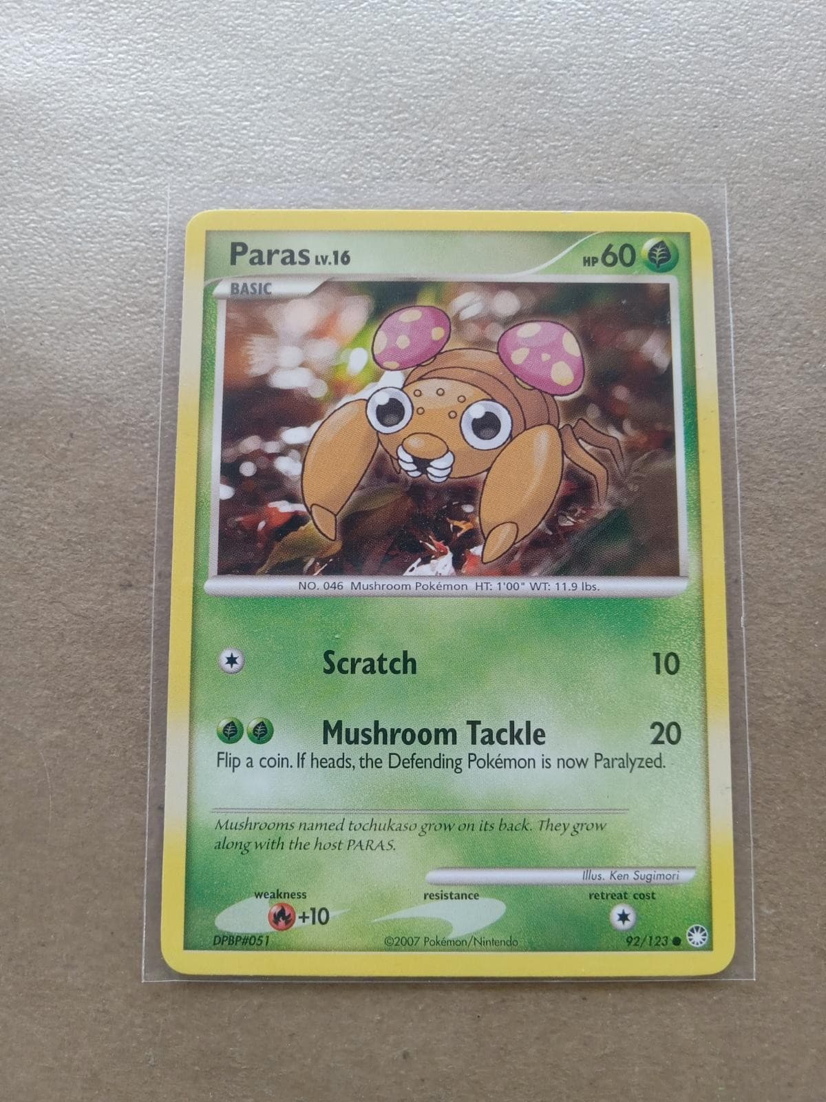 Paras 92/123 Common Mysterious Treasures Pokemon Lightly Played