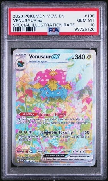 2023 Pokemon 151 Venusaur ex #198 Special Illustration Rare PSA 10 GEM MINT