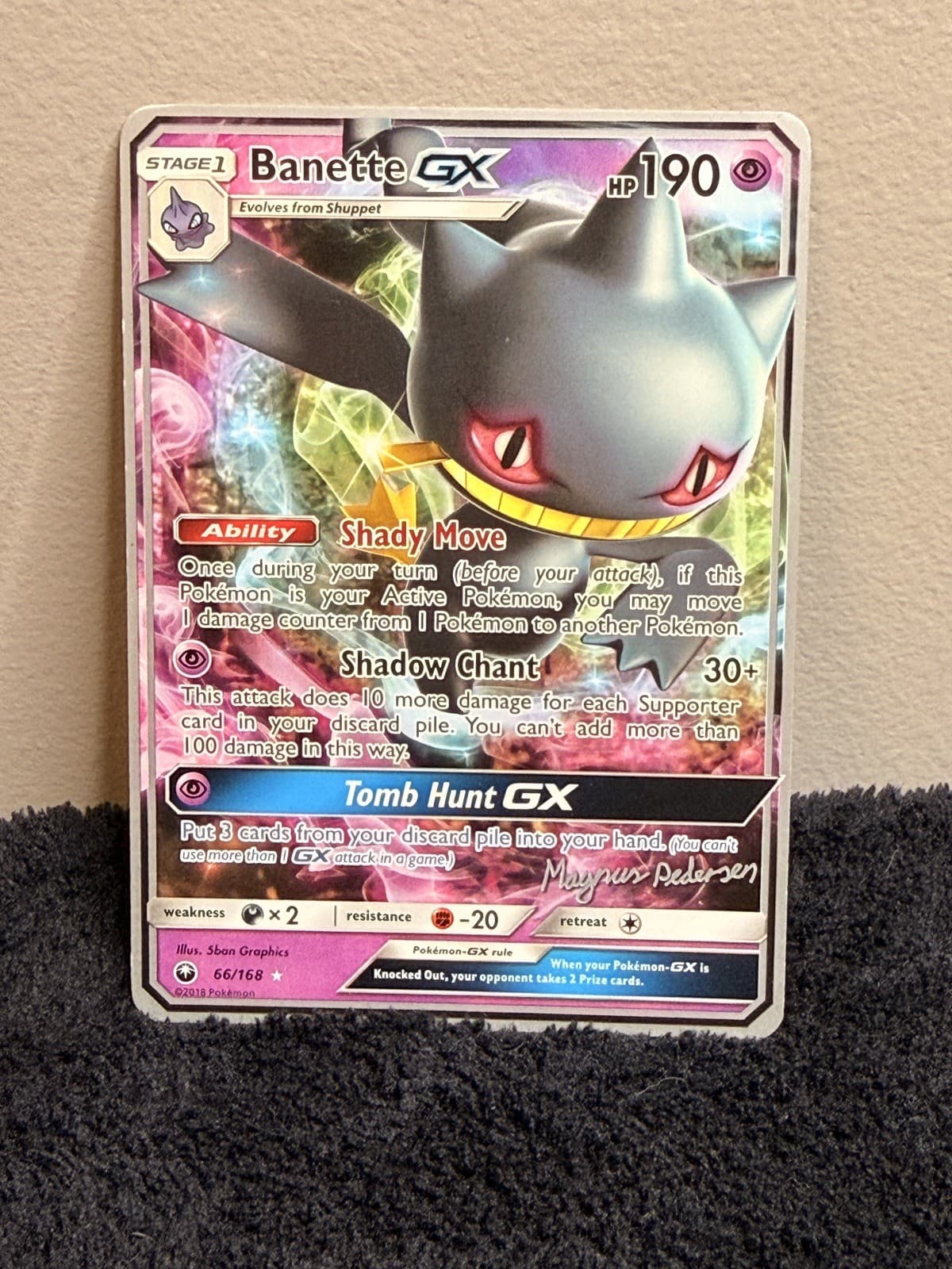 Banette GX Celestial Storm 66/168 Pokemon World Championships 2018 Mp 