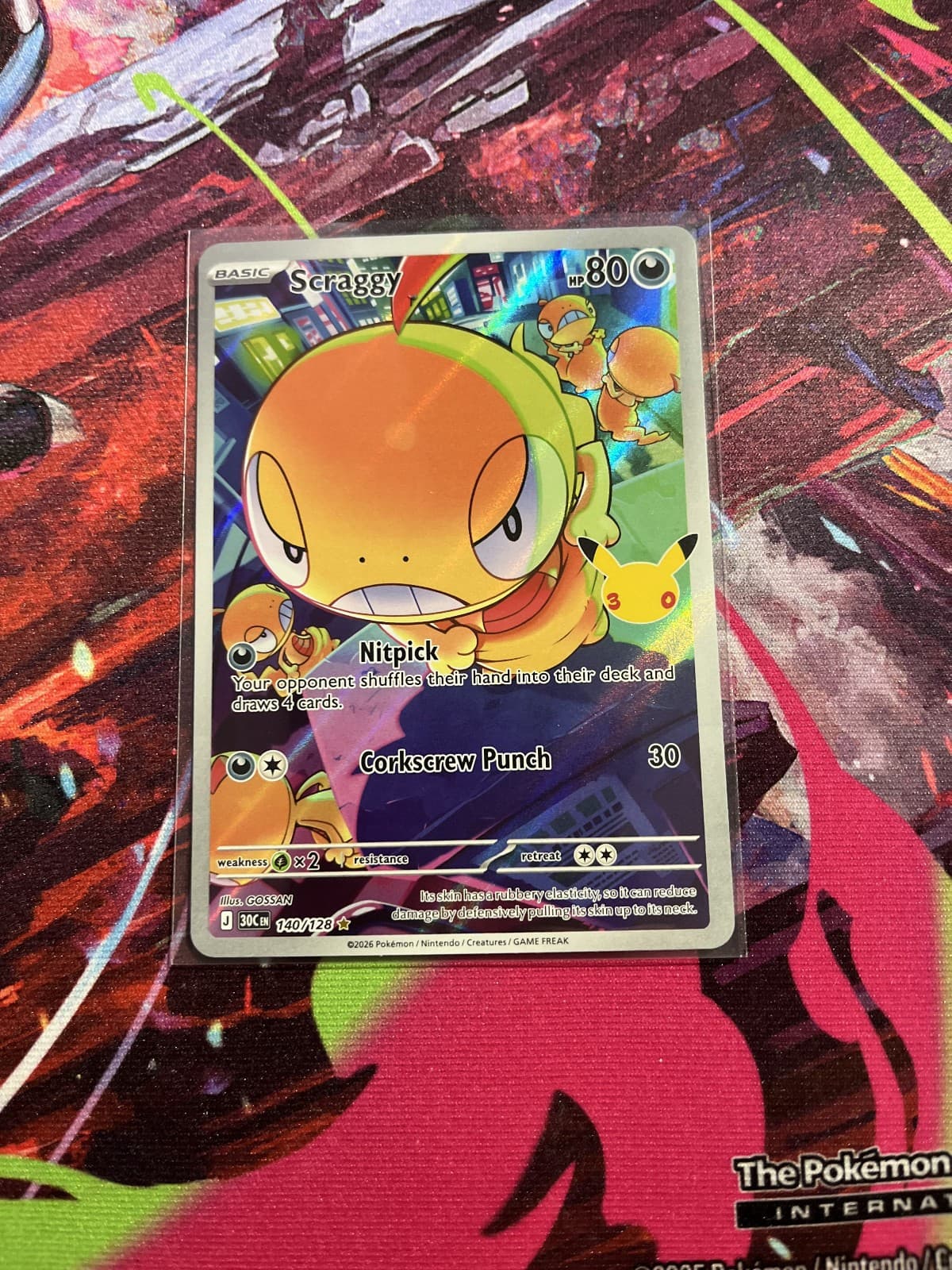 Scraggy 140/128 IR 30th Celebration Pokemon 2026 English 30th Anniversary NMT