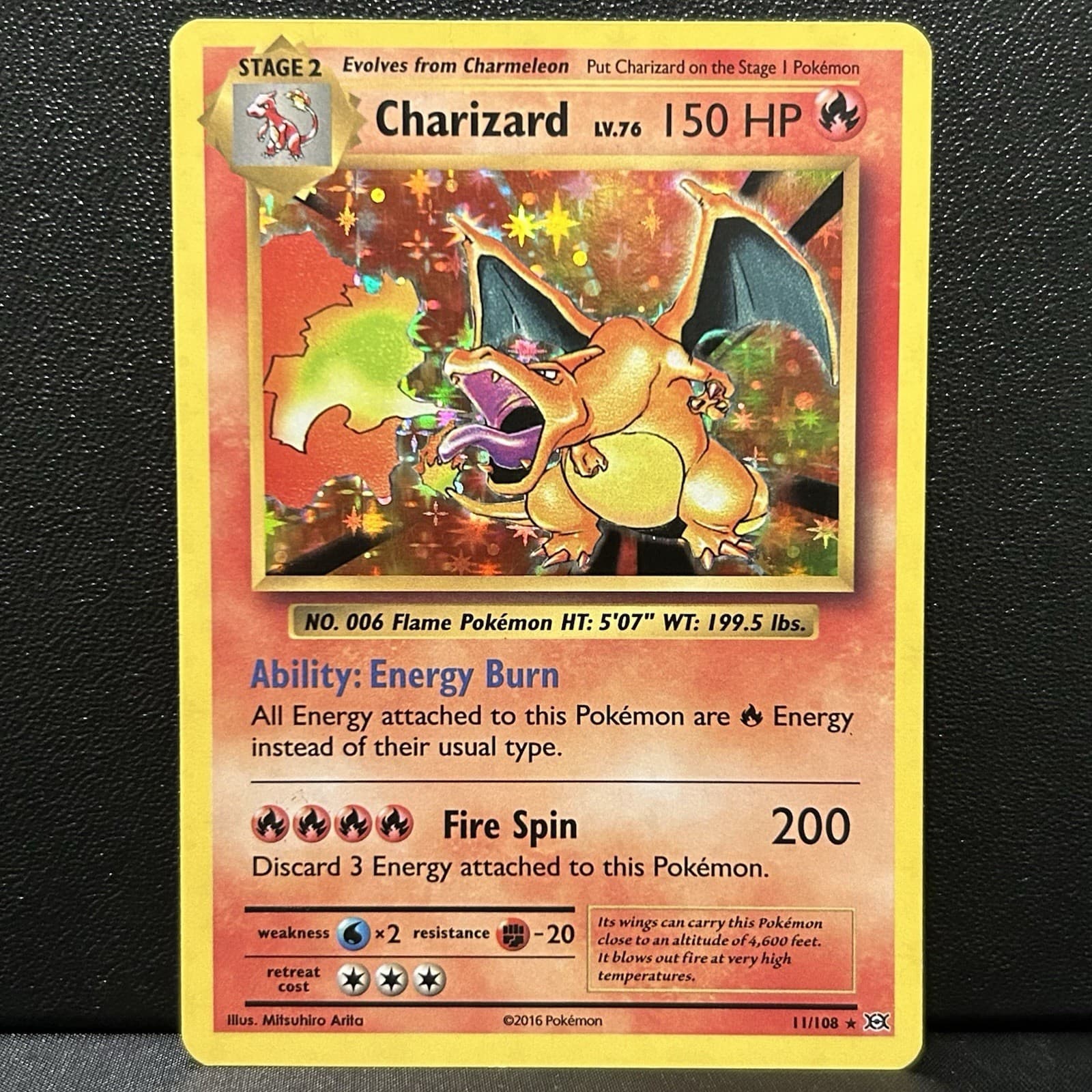 Pokémon TCG Charizard Holo XY Evolutions 11/108 MP