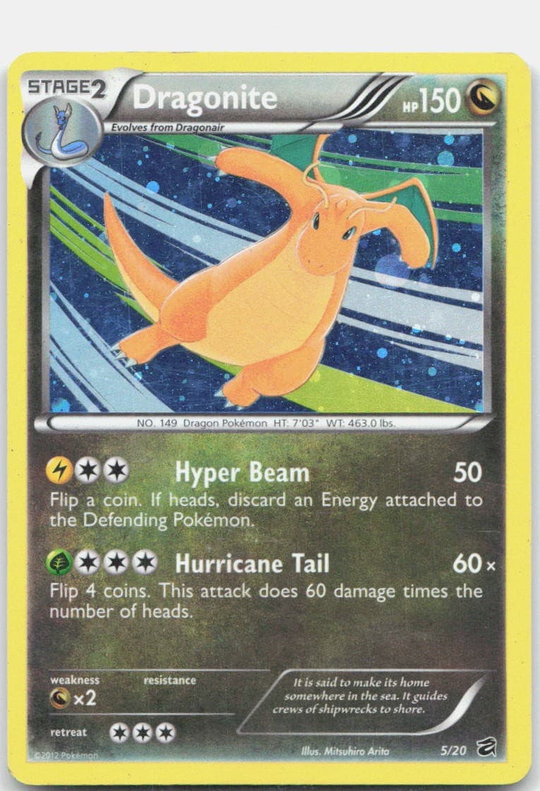 Dragonite 5/20 Holo Rare Dragon Vault Pokemon Near Mint