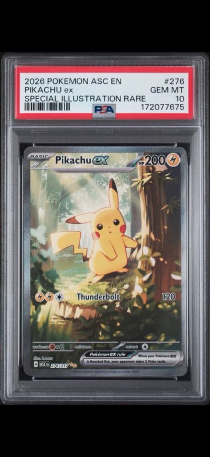 2026 Pokemon Pikachu ex Special Illustration Rare #276/217 PSA 10 GEM MINT (C)