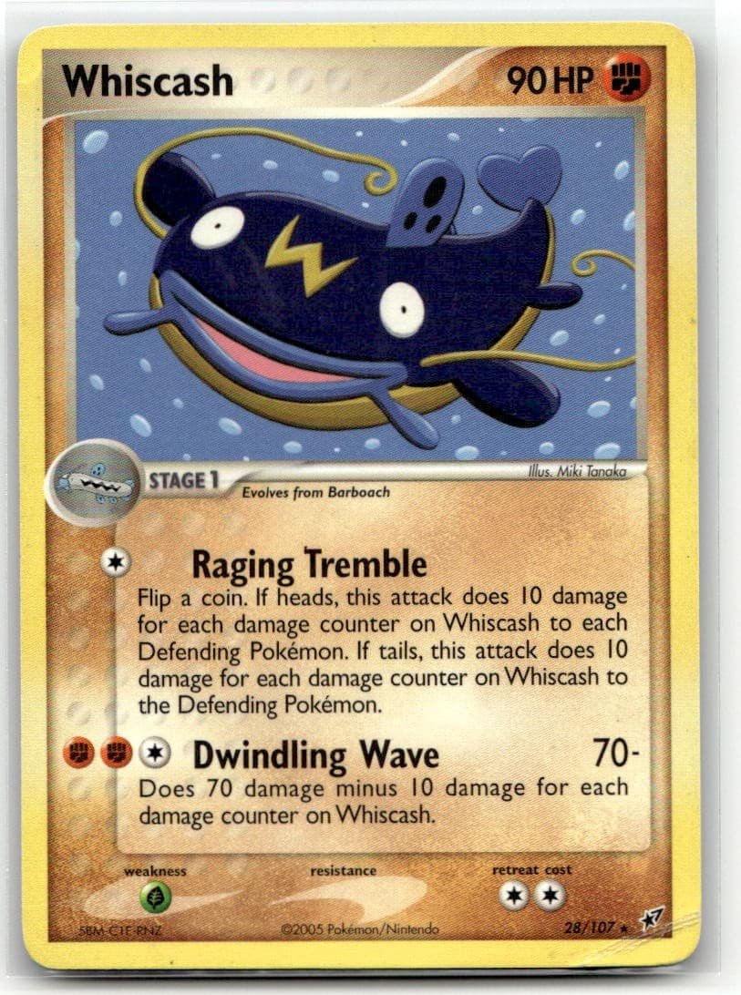 Whiscash 28/107 Rare EX Deoxys Pokemon EN HP