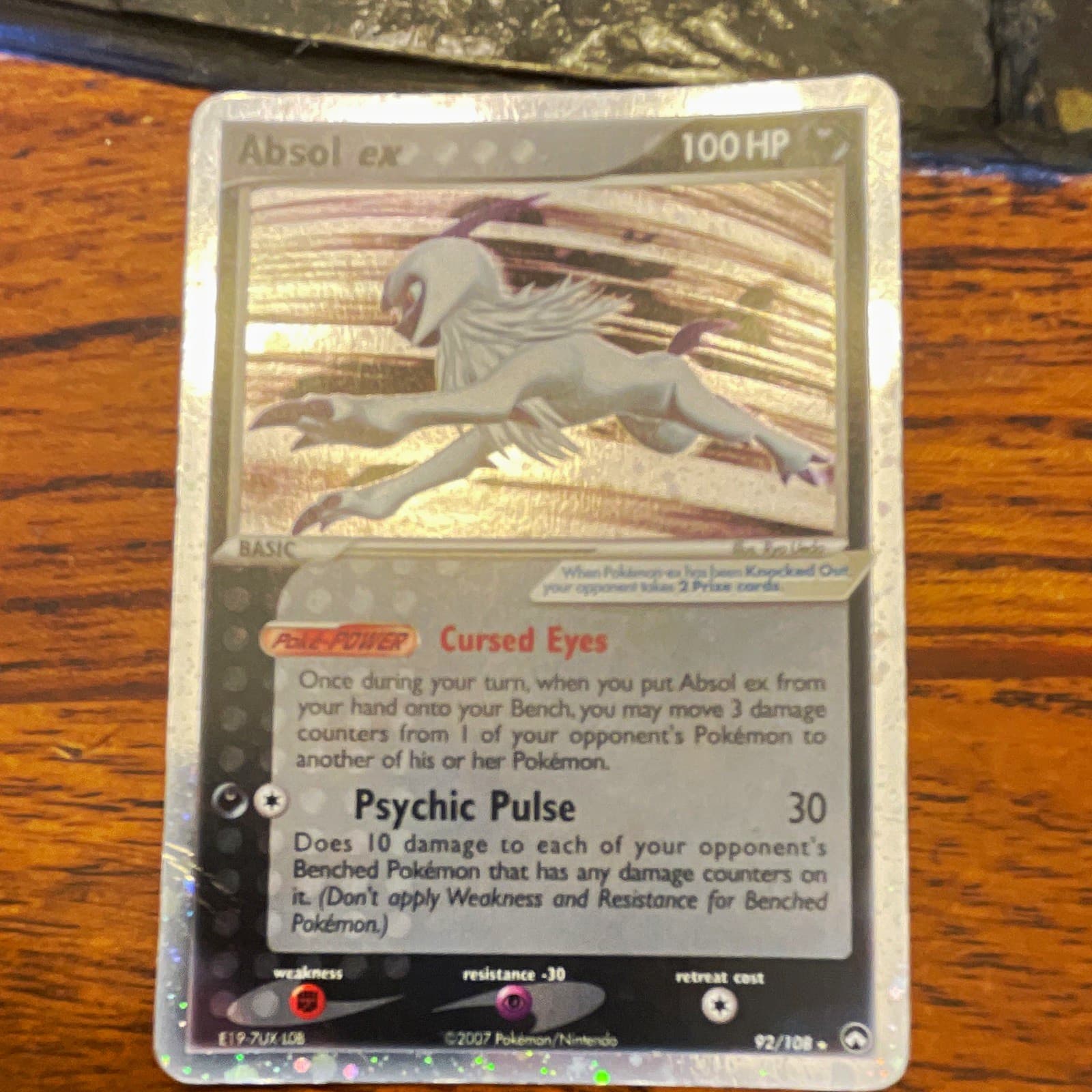Pokemon Absol ex 92/108 EX Power Keepers Holo Ultra Rare 2007 English