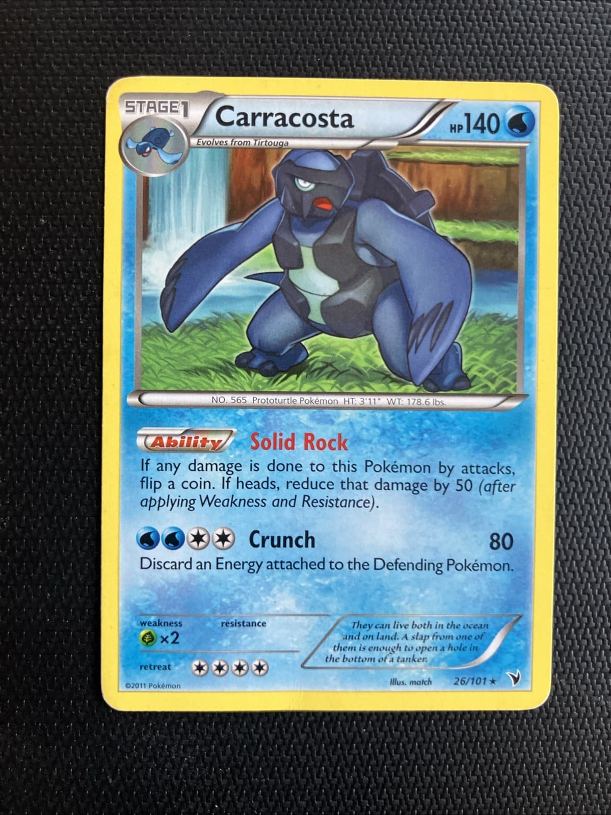 Carracosta - Noble Victories 26/101 Pokemon Card LP