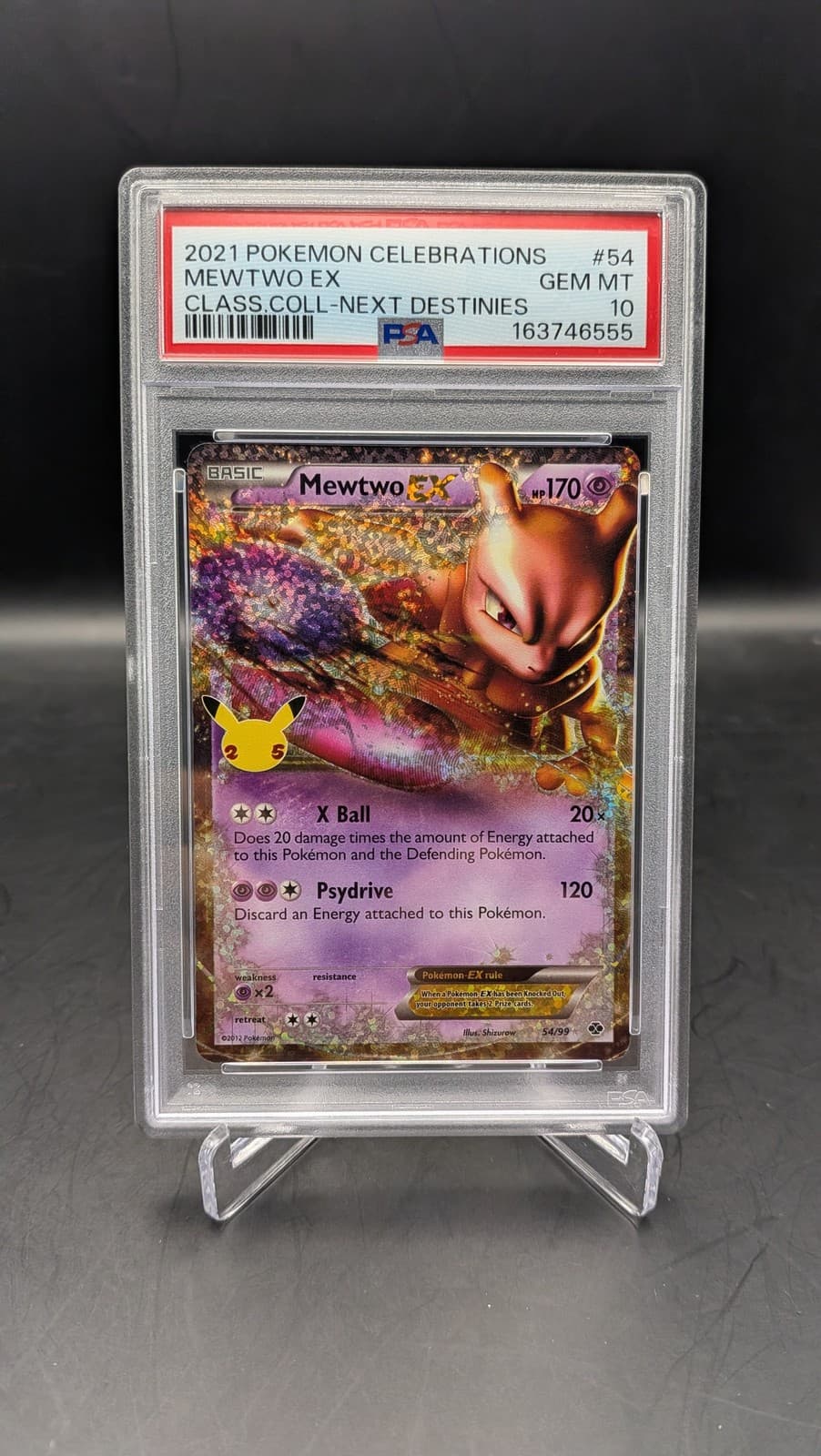 2021 Pokemon Celebrations Classic Collection Next Destinies Mewtwo Ex #54 PSA 10
