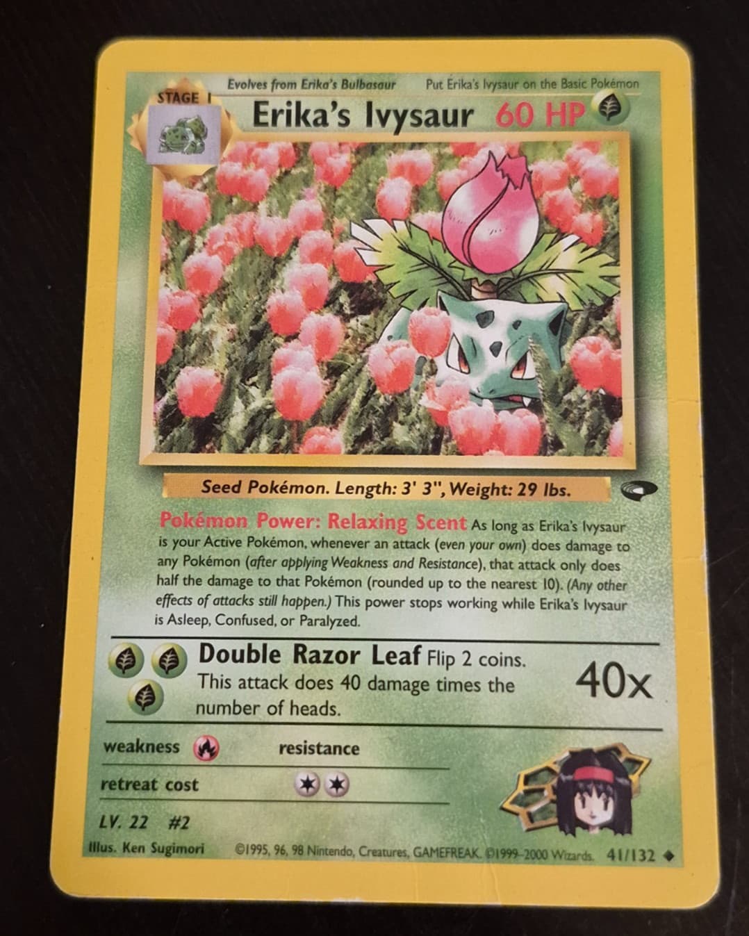 Pokemon TCG Erika's Ivysaur Card 41/132 Gym Challenge Regular Uncommon MP