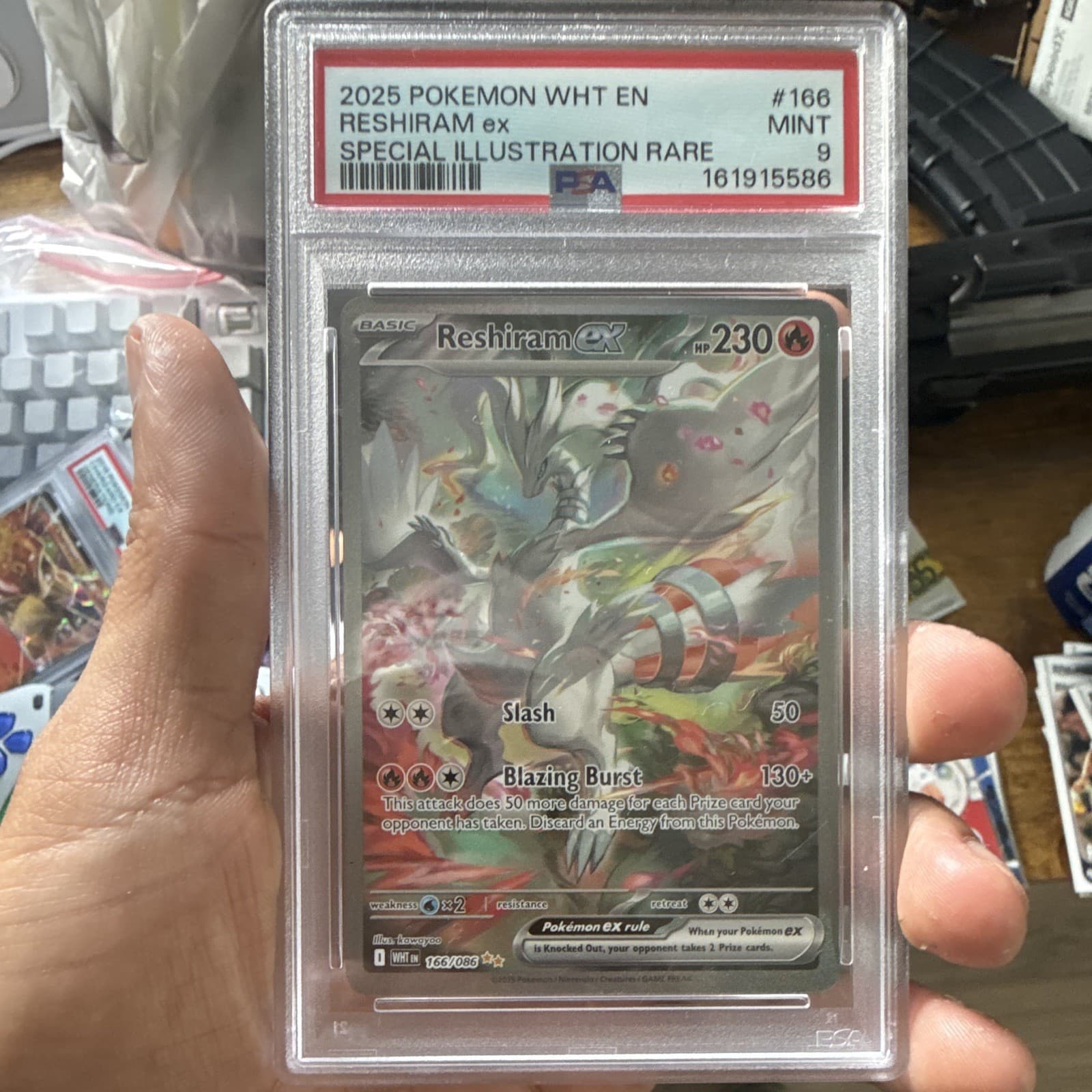 The Pokémon Company Reshiram ex 166/086 SV White Flare SIR Holo Eng HP230 PSA 9
