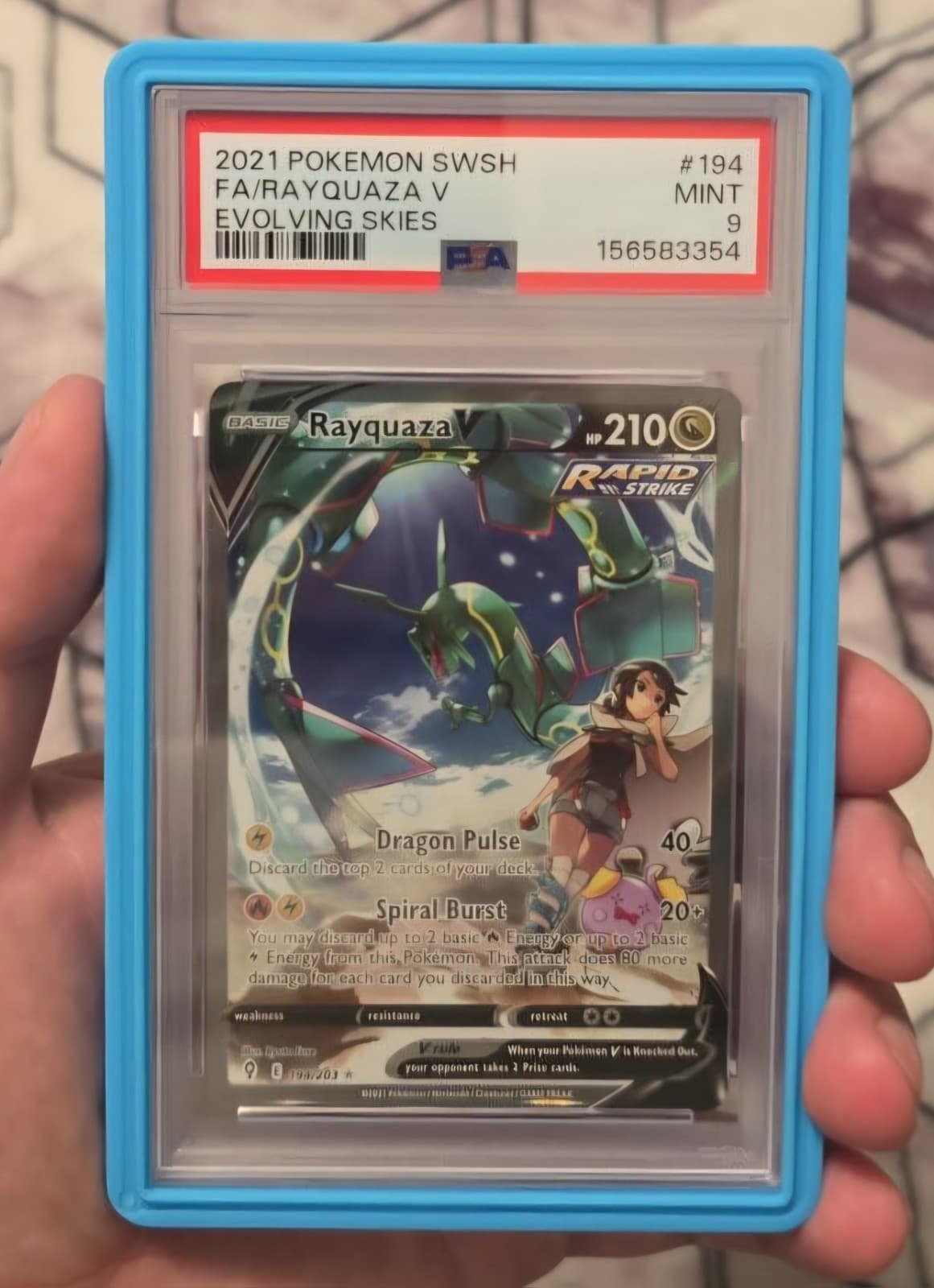 Evolving Skies Rayquaza 194/203 Psa 9