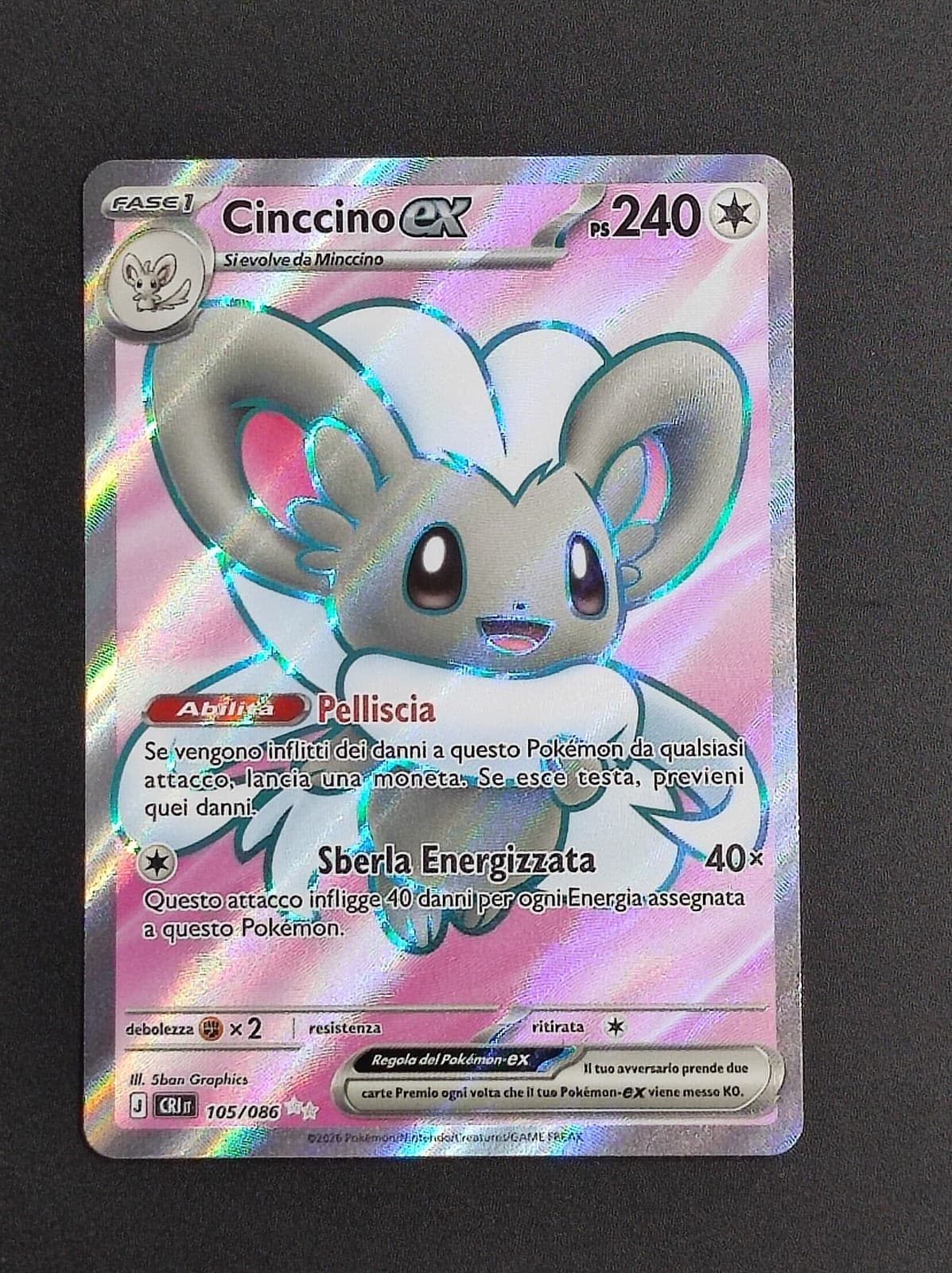 CINCCINO EX – 105/086 - CAOS NASCENTE – CRI IT – POKèMON