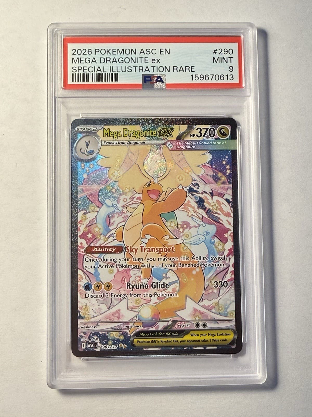 Mega Dragonite ex 290/217 Me: Ascended Heroes PSA 9