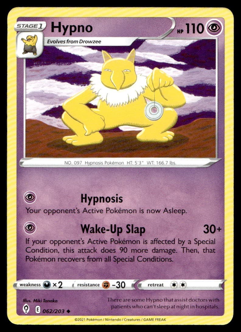Hypno 062/203 Uncommon Evolving Skies Pokemon Near Mint