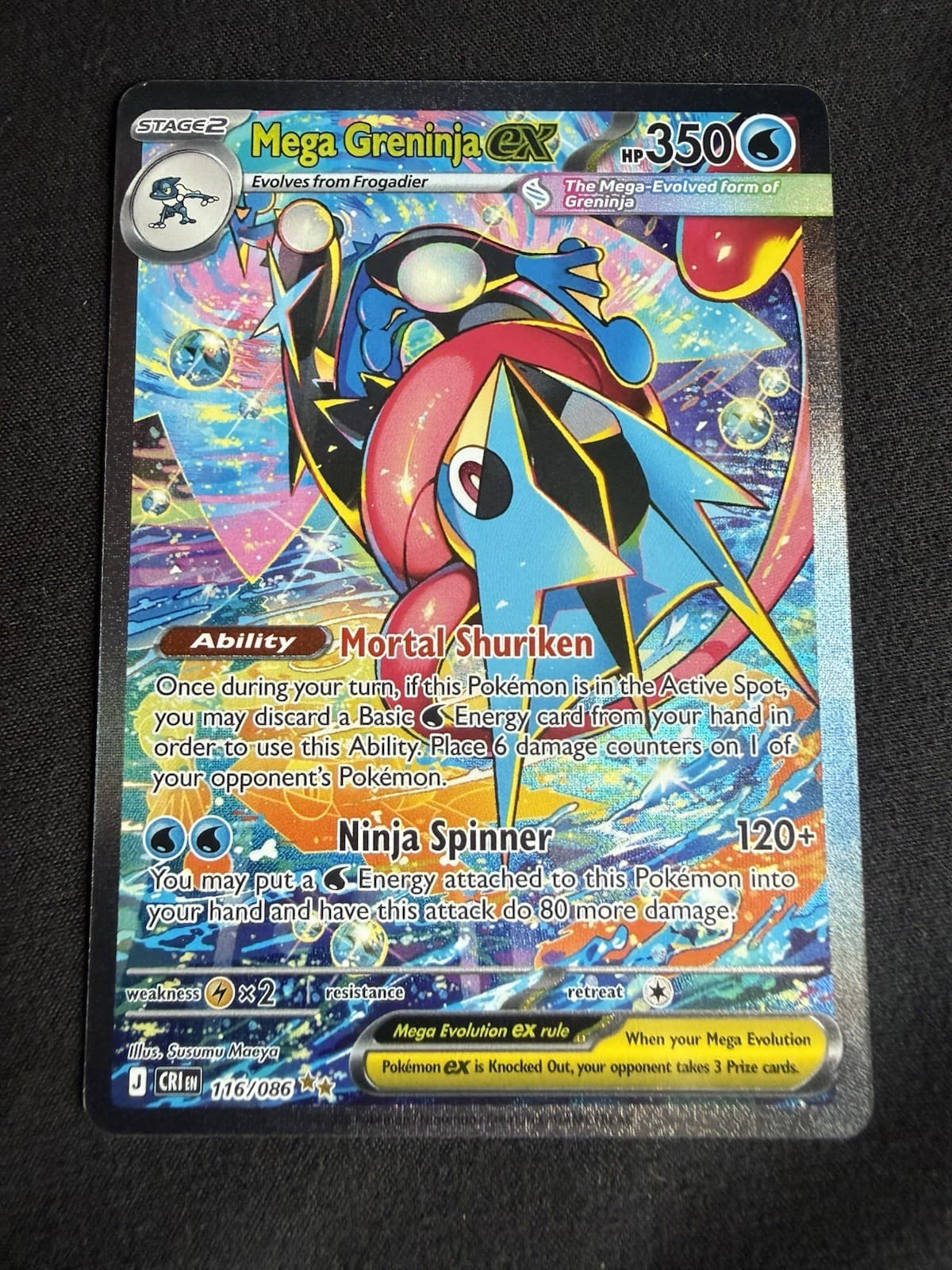 Mega Greninja ex 116/086 Me04: Chaos Rising Holo