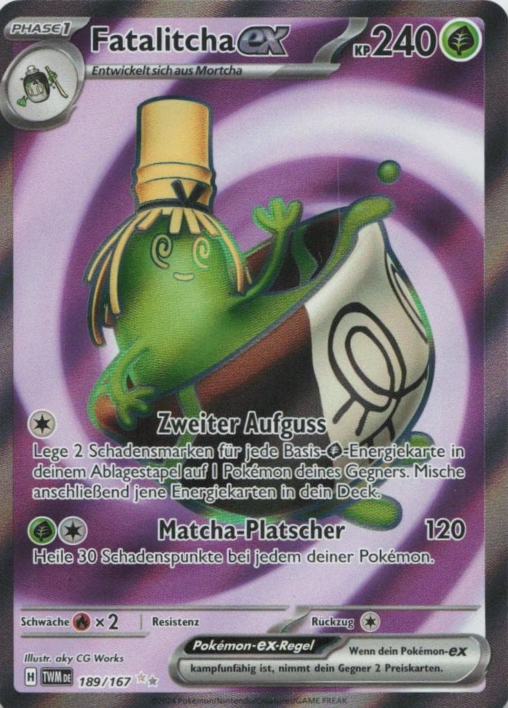 Pokémon Fatalitcha ex Maskerade im Zwielicht #189 NM DE