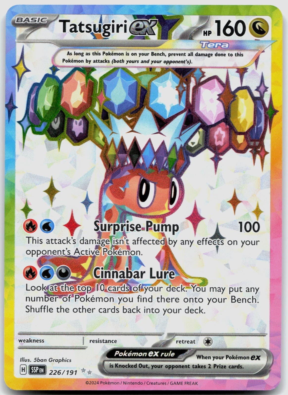 Tatsugiri ex 226/191 SV08: Surging Sparks POKEMON TCG Ultra Rare